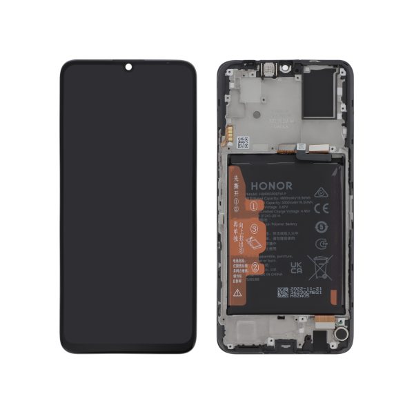 Ecrã Display Preto para Honor X7 (Bateria Integrada) (SERVICE PACK)