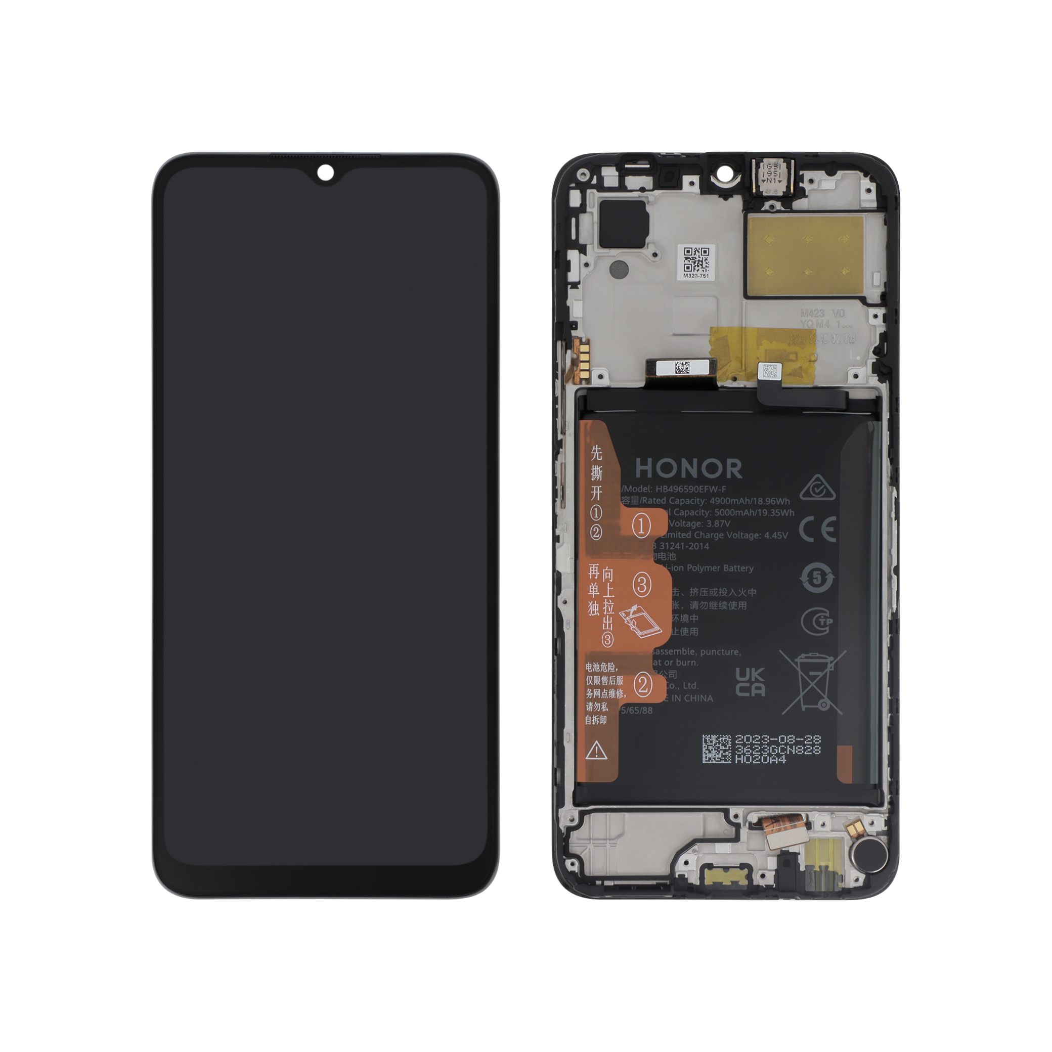 0235adjx-0000 Ecrã Display para Honor 6X - Preto (SERVICE PACK) - Image 1