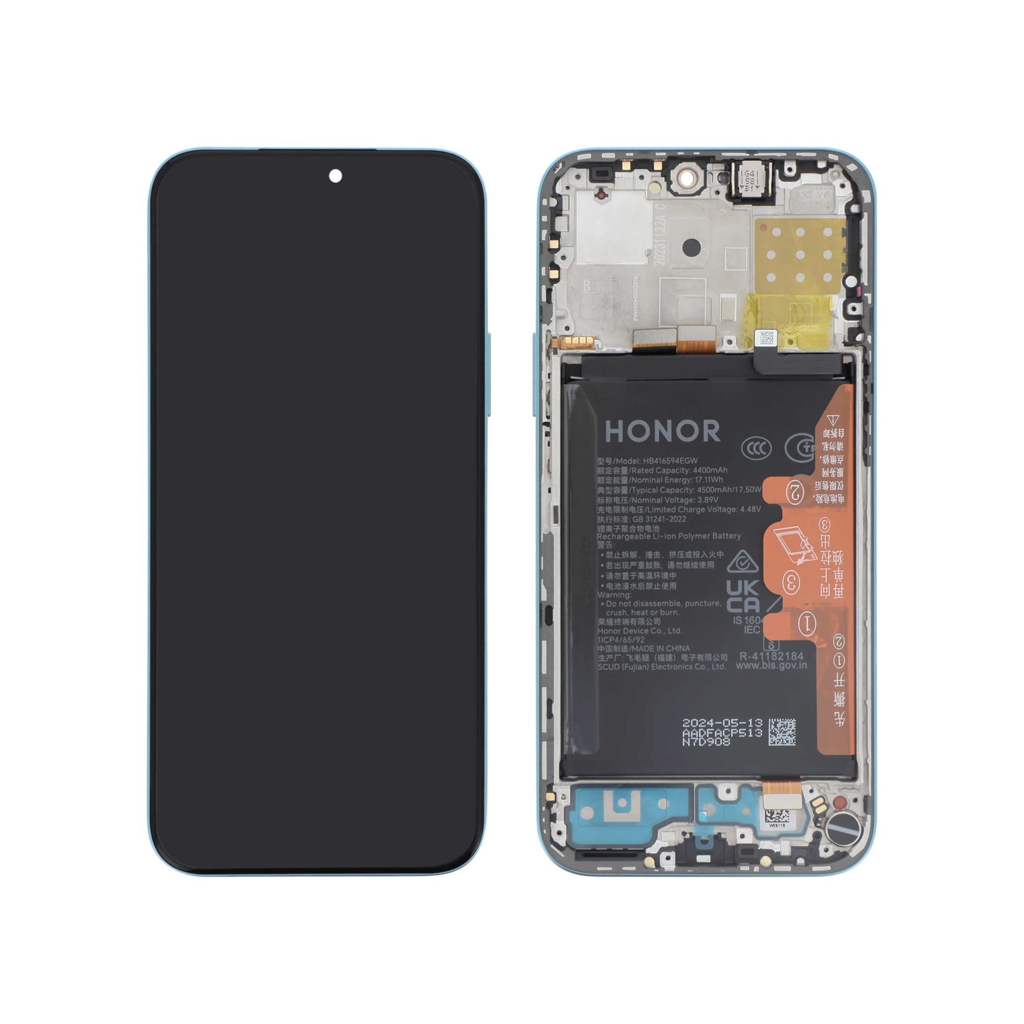 0235ahgj-0000_1 Ecrã Display Azul para Honor 200 Lite / Honor X8B (SERVICE PACK) - Image 1