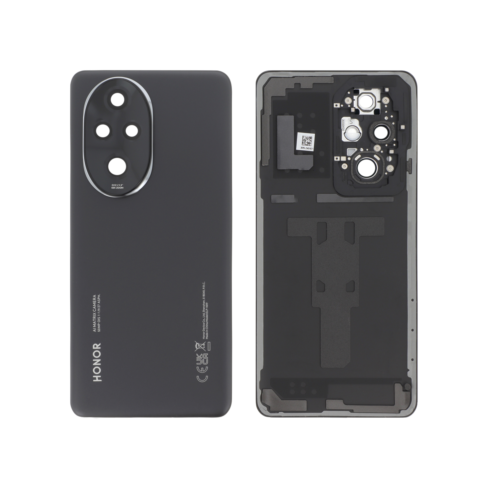 0235aknt-0000 Tampa Traseira para Honor 200 Pro — Preta (SERVICE PACK) - Image 1