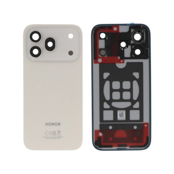 Tampa Traseira para Honor 600 Pro Branca / Dourada (SERVICE PACK)