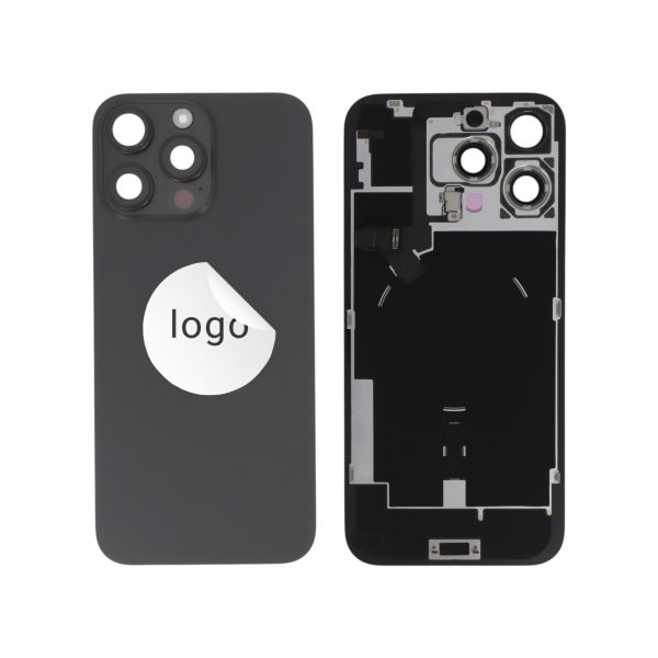 Tampa Traseira Completa para iPhone 16 Pro Max Preta Titânio - Retirado
