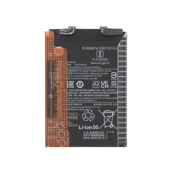 Bateria BN5E para Xiaomi Redmi Note 11 Pro 5G / Redmi Note 12 Pro 4G (SERVICE PACK)