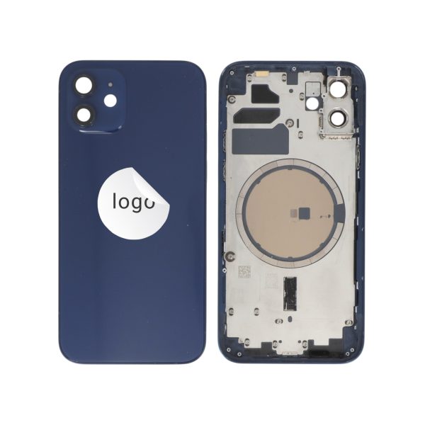 Tampa Traseira Frame Azul para iPhone 12 - Retirado