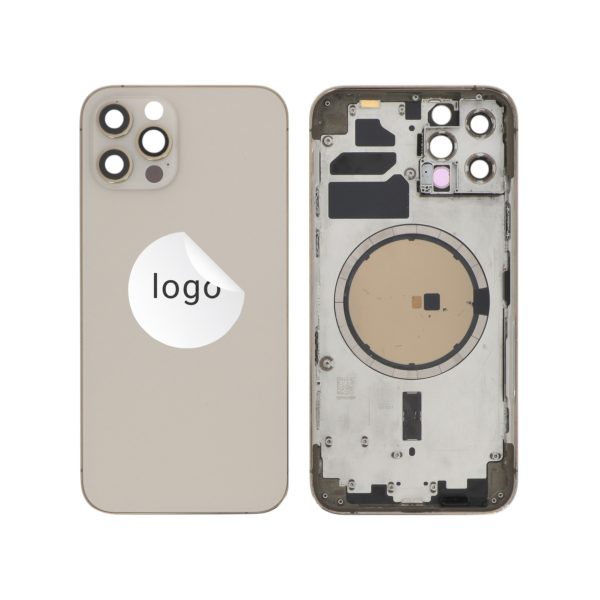 Frame Completo Dourado para iPhone 12 Pro Max - Retirado