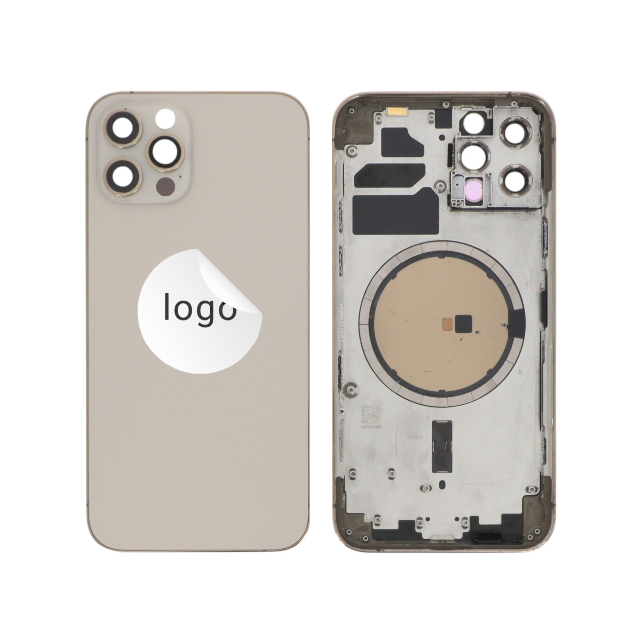 2-3667075254706 Frame Completo Dourado para iPhone 12 Pro Max - Retirado - Image 1