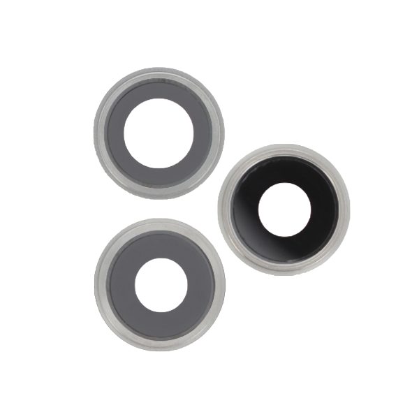 Vidro da Lente da Câmara traseira com Frame para iPhone 12 Pro Max (Prateado) | IP12PM-Lente - OEM ReLife