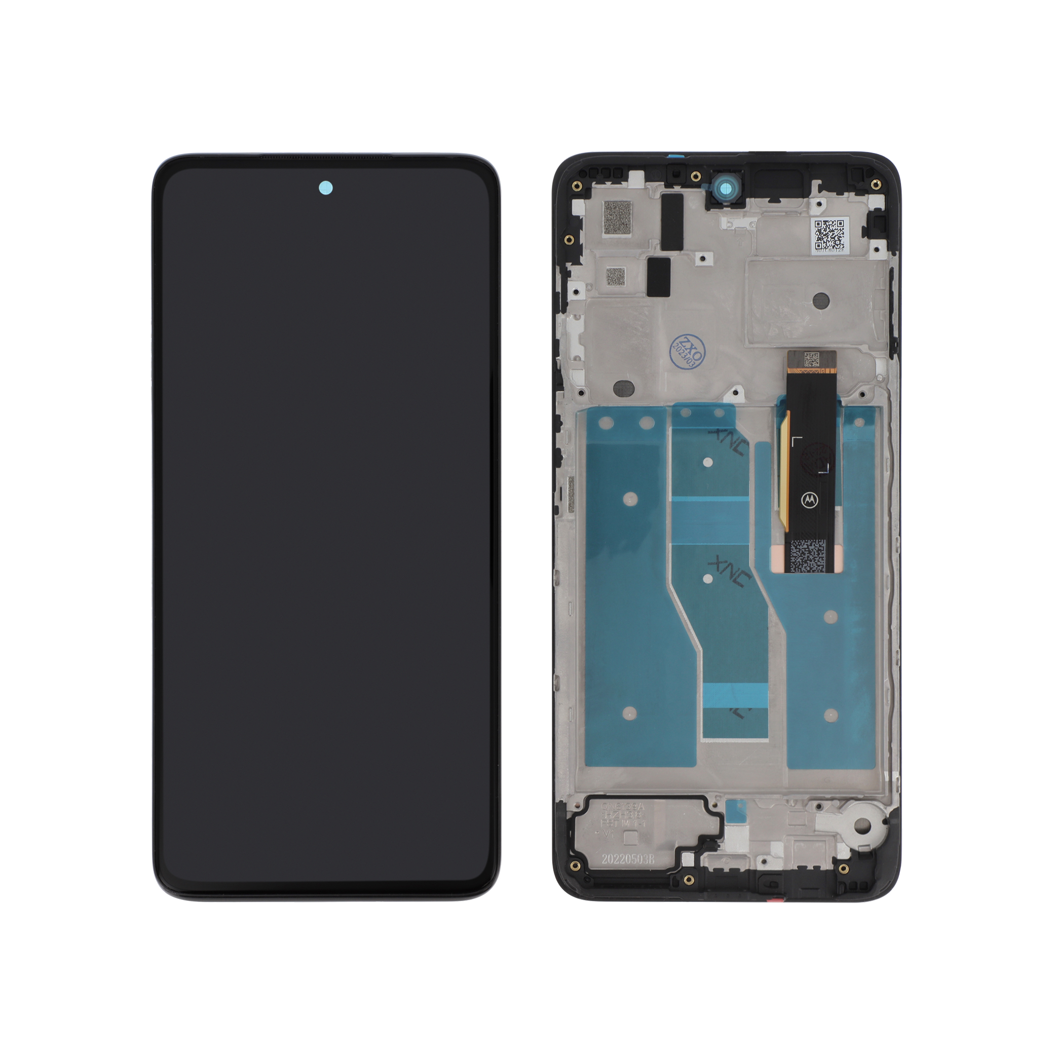 246827-0000 Ecrã Display Preto para Moto G82 5G (Com Frame) - OEM ReLife - Image 1