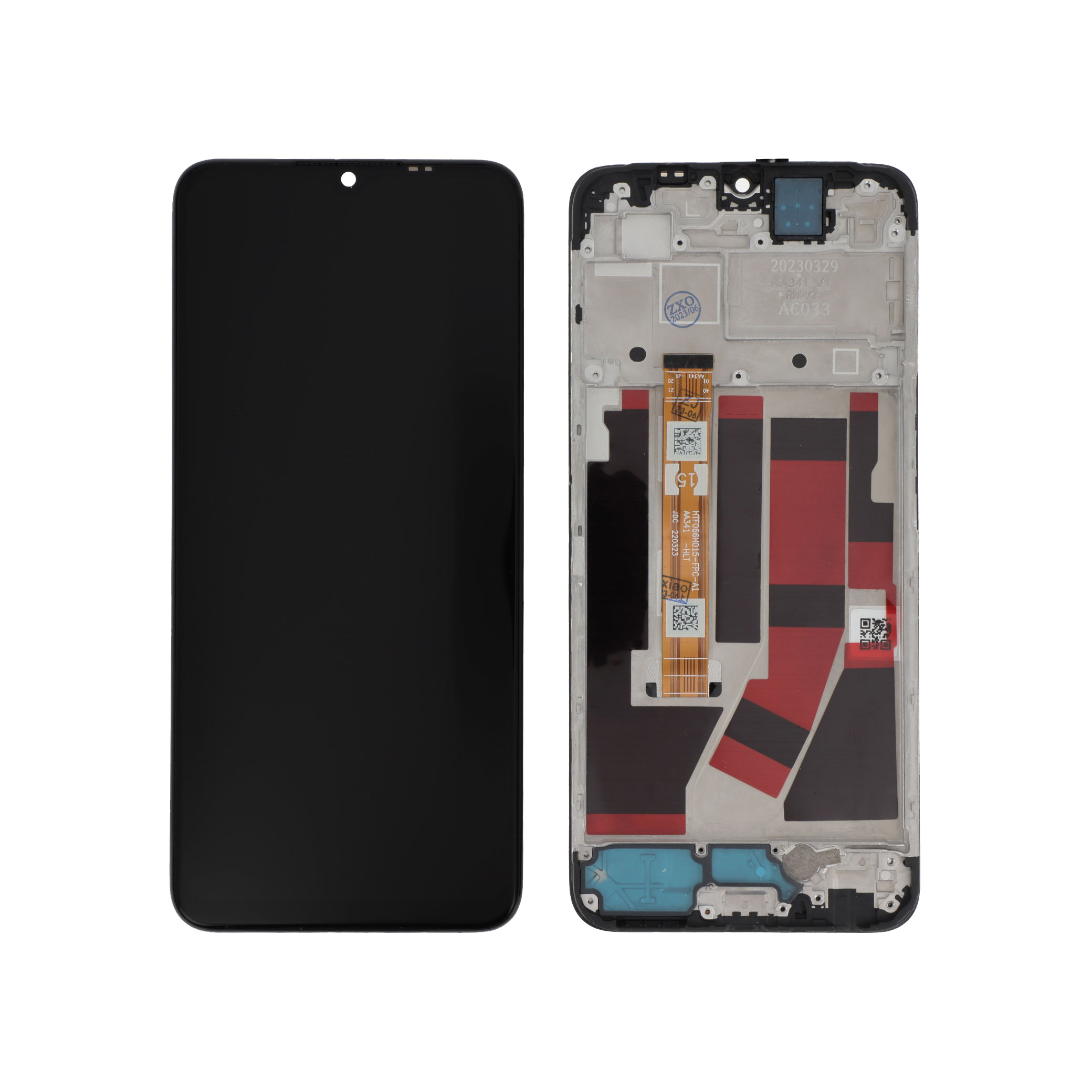 287-opa57 Ecrã Display Preto OLED para Oppo A57 (Com Frame) - Image 1