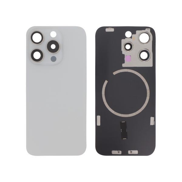 Tampa Traseira para iPhone 15 Pro Titânio Branca