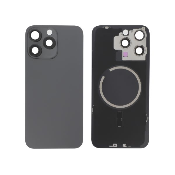 Tampa traseira para iPhone 15 Pro Max Titânio Preta (com MagSafe)