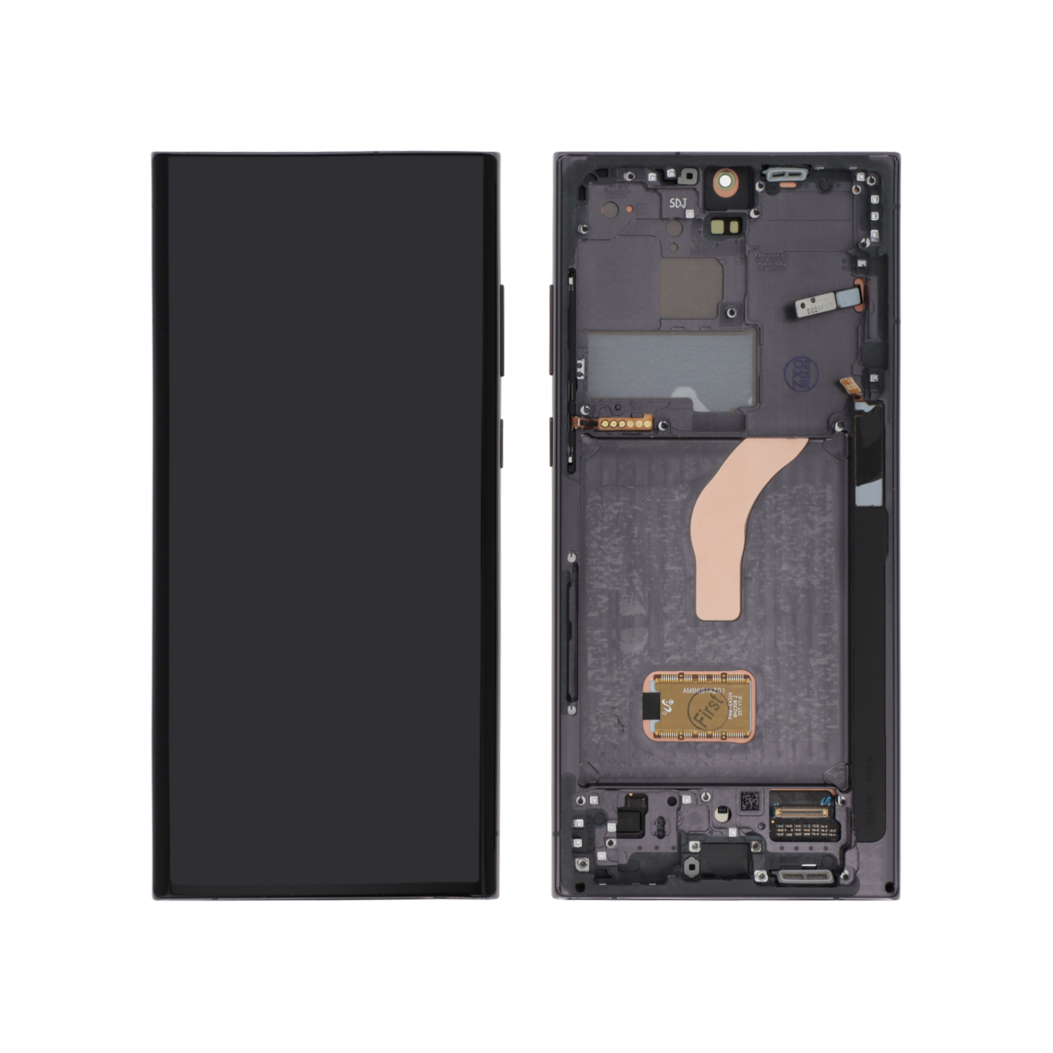 3667075028130-0000 Ecrã Display para Samsung Galaxy S22 Ultra Preto (Com Frame) - OEM ReLife - Image 1