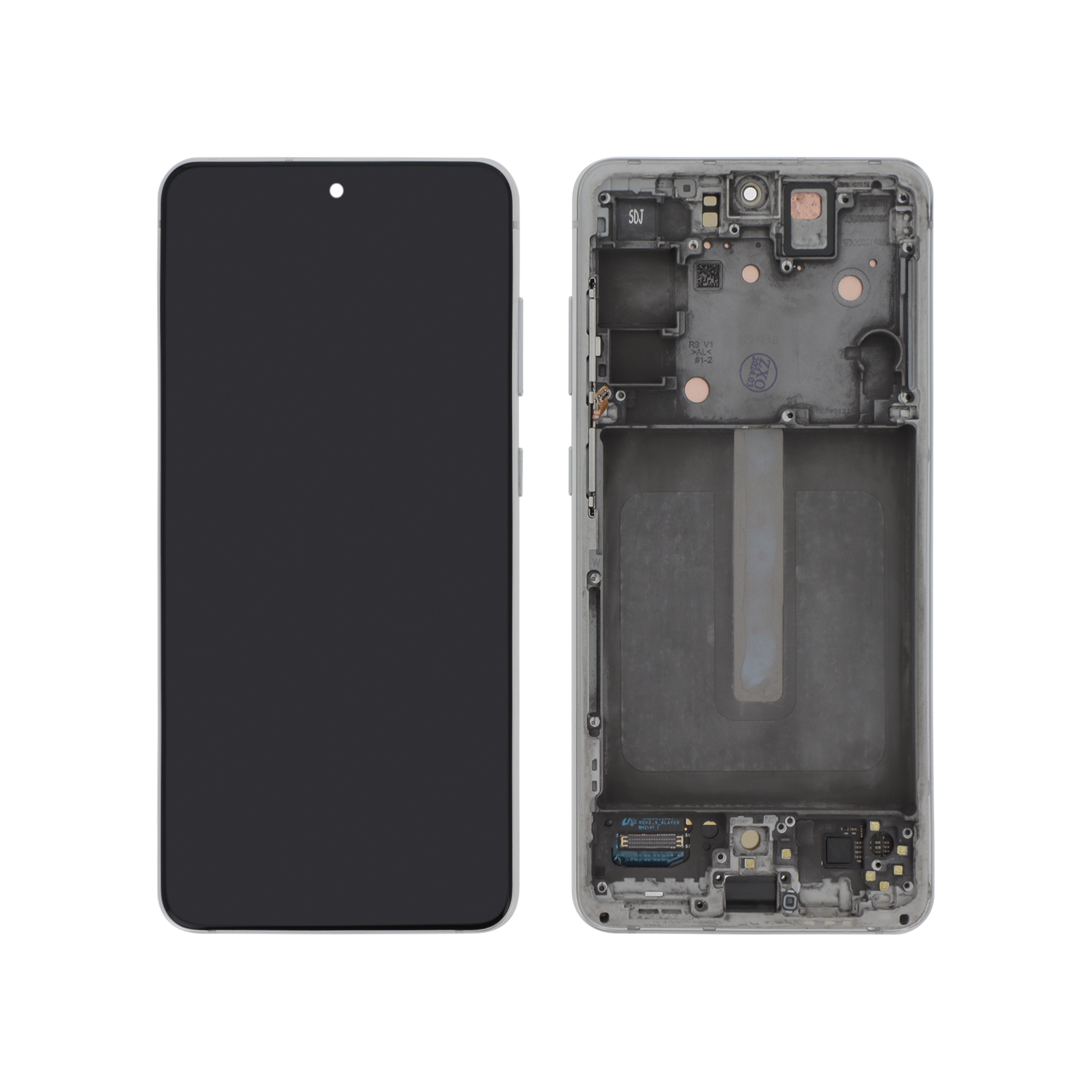 3667075032670-0000 Ecrã Display para Samsung Galaxy S21 FE 5G (G990B) Branco com Frame - OEM ReLife - Image 1