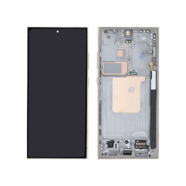 Ecrã Display para Samsung Galaxy S24 Ultra (S928B) Titânio Âmbar com Frame - OEM ReLife