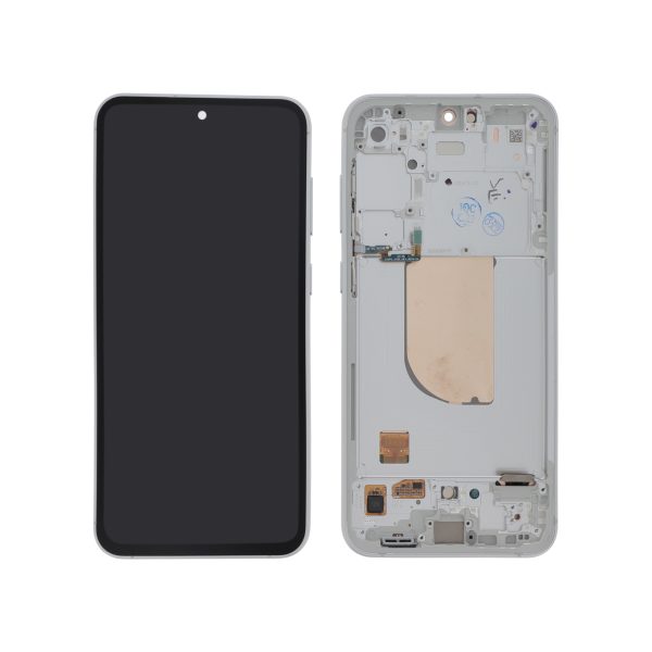 Ecrã Display completo para Samsung Galaxy S23 FE (S711B) Branco com Frame - OEM ReLife