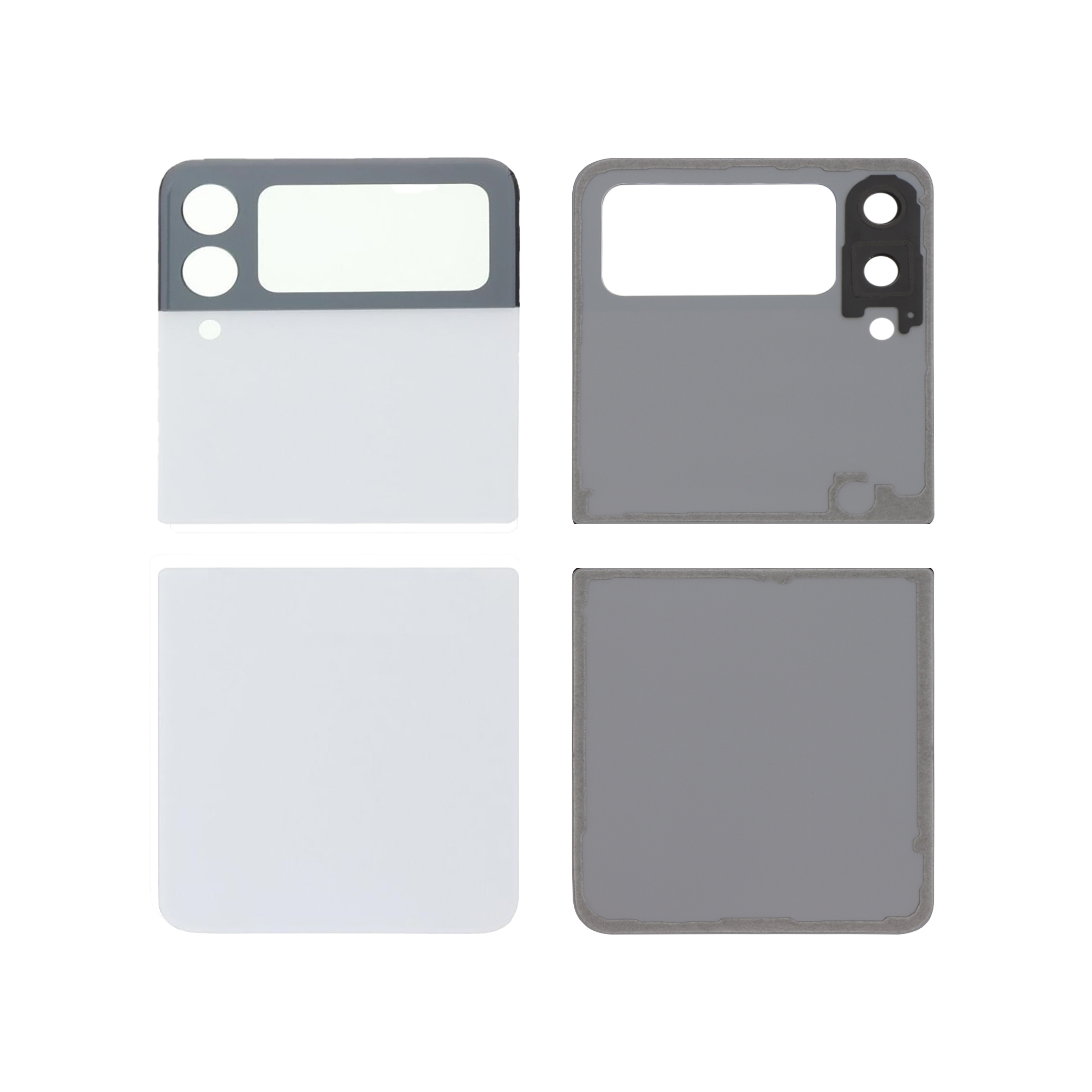 3667075041450-0000_1 Tampa Traseira Completa Branca para Samsung Galaxy Z Flip3 5G (F711B) - Compatível - Image 1