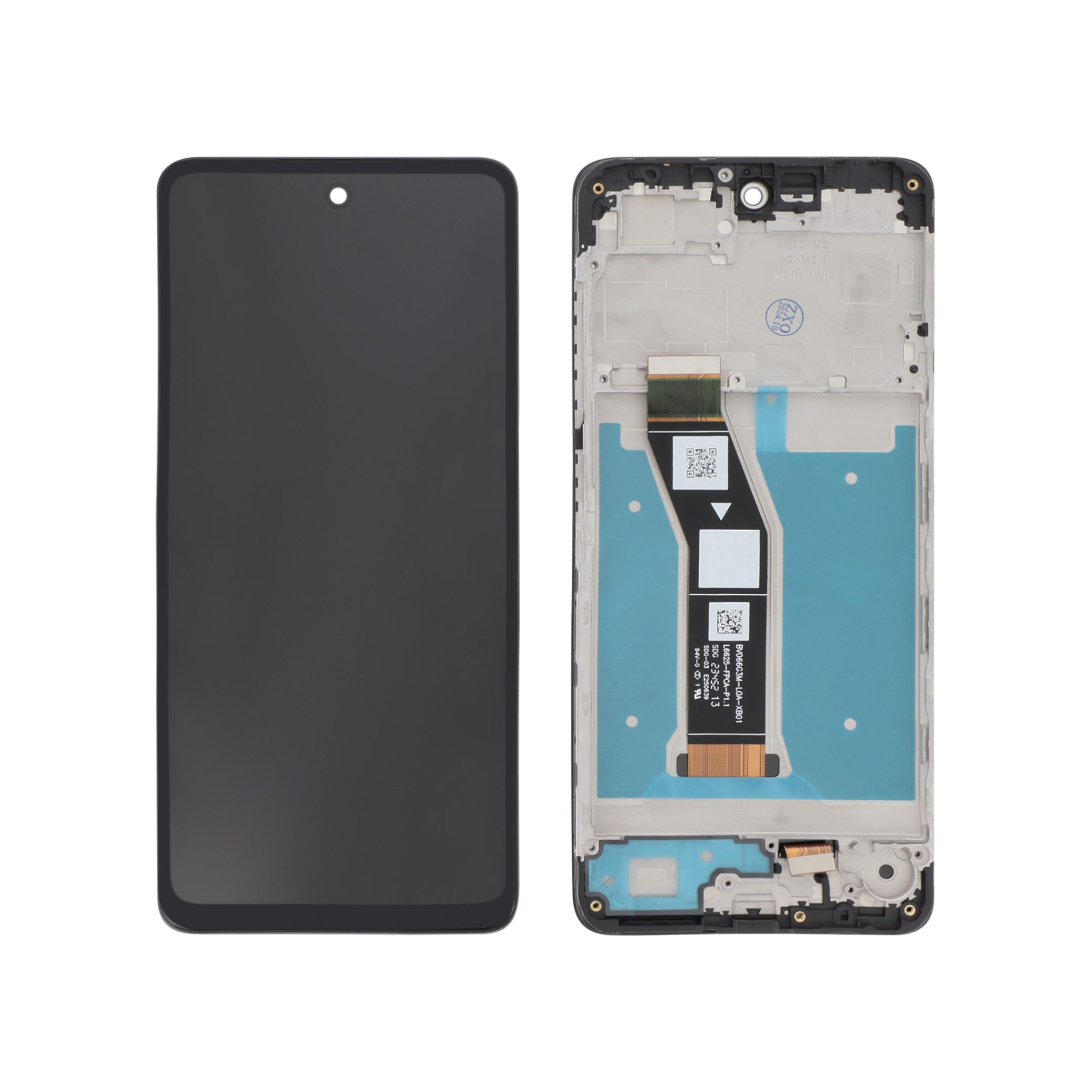3667075095514-0000 Ecrã Display Preto para Motorola Moto G04/G04S (Com Frame) - OEM ReLife - Image 1