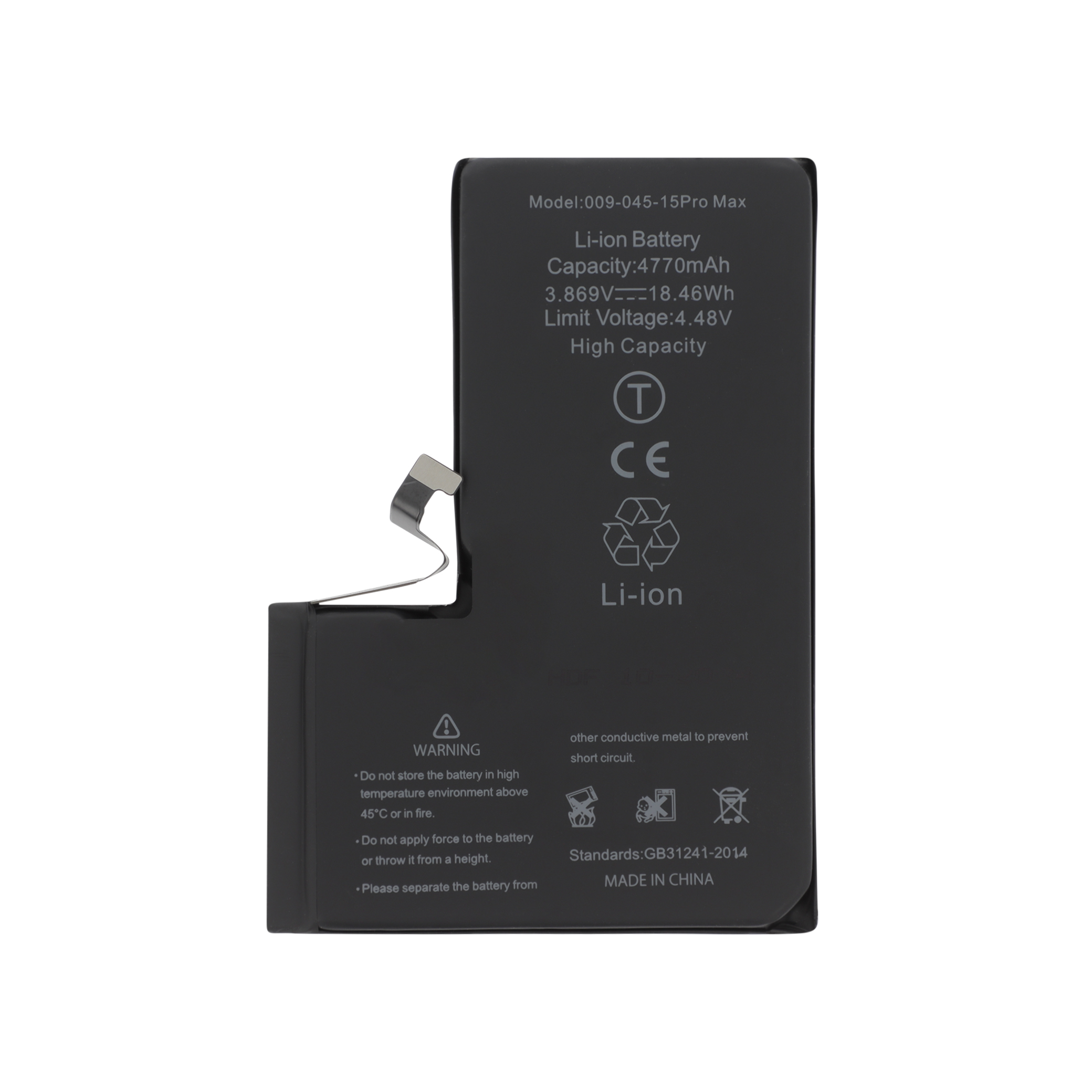 3667075096610-0000 Bateria para iPhone 15 Pro Max Alta Capacidade (Ti) - Image 1