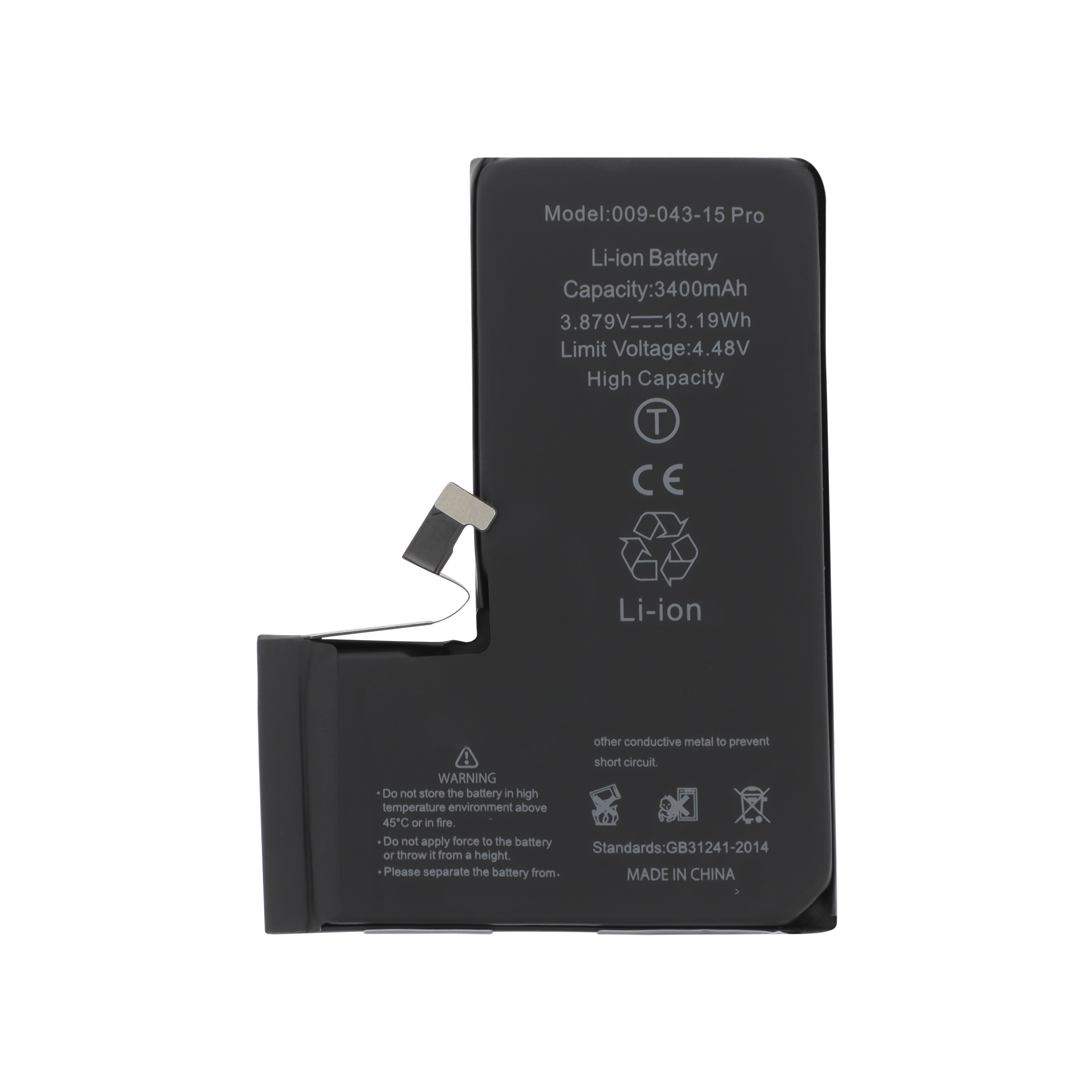 3667075096627-0001 Bateria para iPhone 15 Pro Alta Capacidade (Ti) - Compatível - Image 1