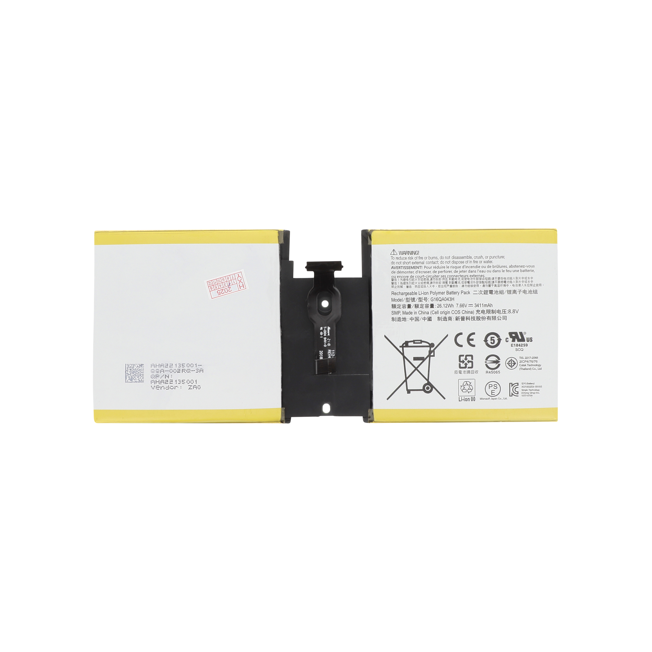 3667075135654-0000 Bateria para Microsoft Surface Go - Image 1
