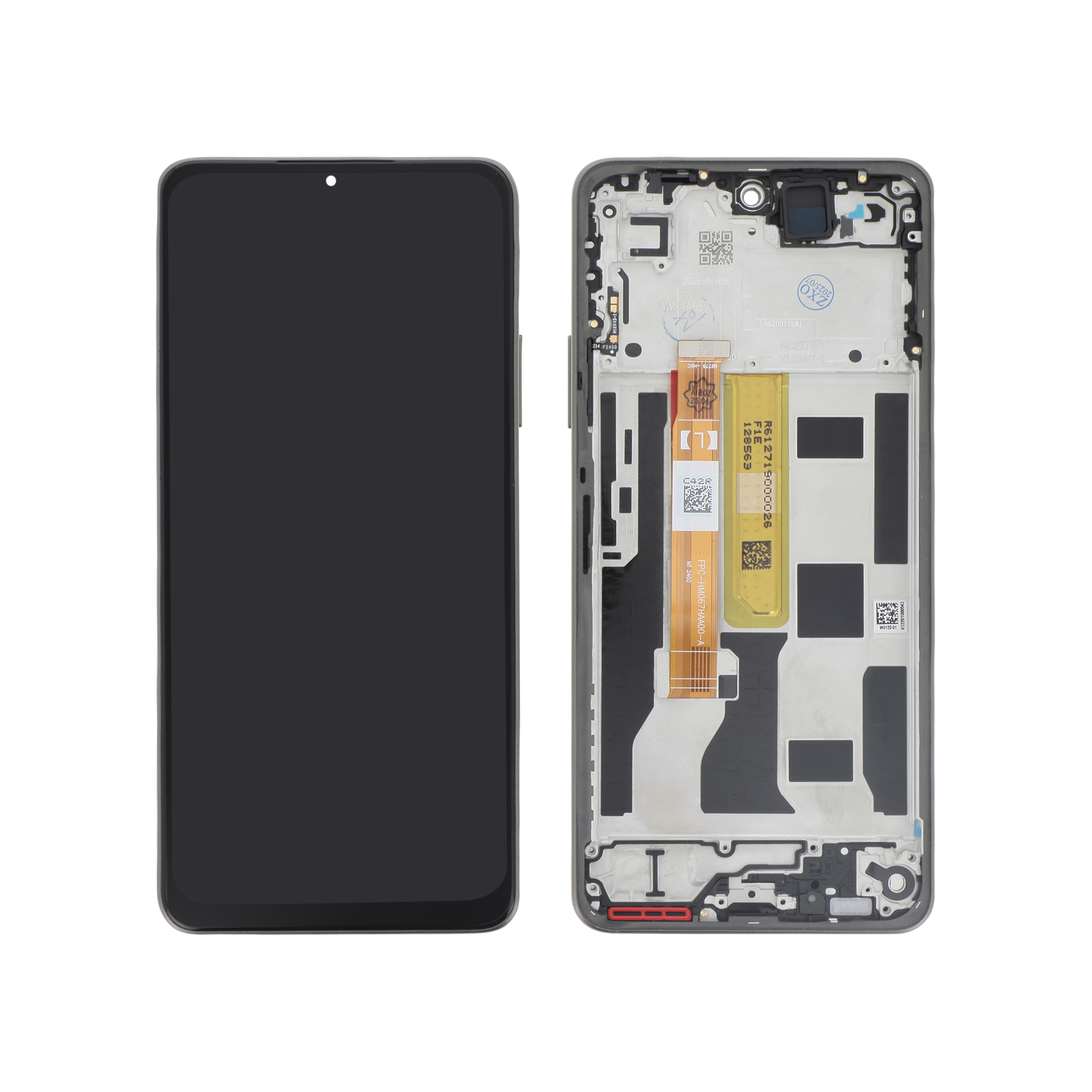 3667075191346-0000 Ecrã Display Preto para Oppo A5 Pro 5G (Com Frame) - OEM ReLife - Image 1