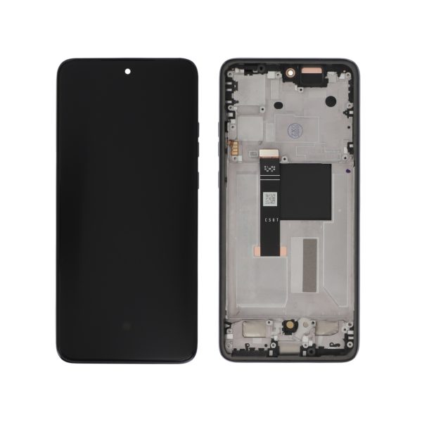 Ecrã Display Completo para Motorola Edge 50 Neo Cinzento com Frame - OEM ReLife