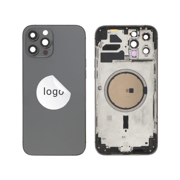Frame Completo (Tampa Traseira) para iPhone 12 Pro Max - Grafite - Retirado