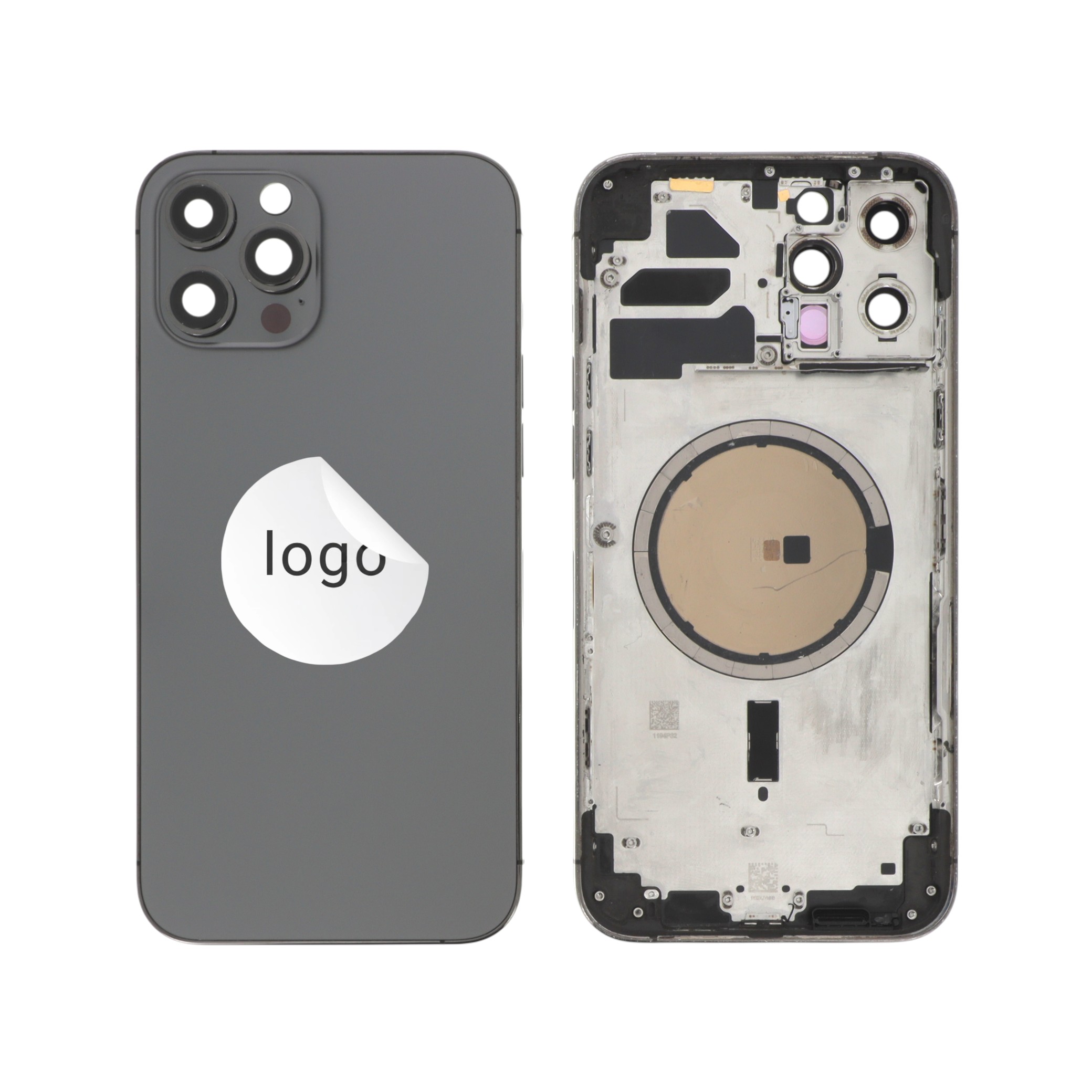 3667075249887-0000 Frame Completo (Tampa Traseira) para iPhone 12 Pro Max - Grafite - Retirado - Image 1