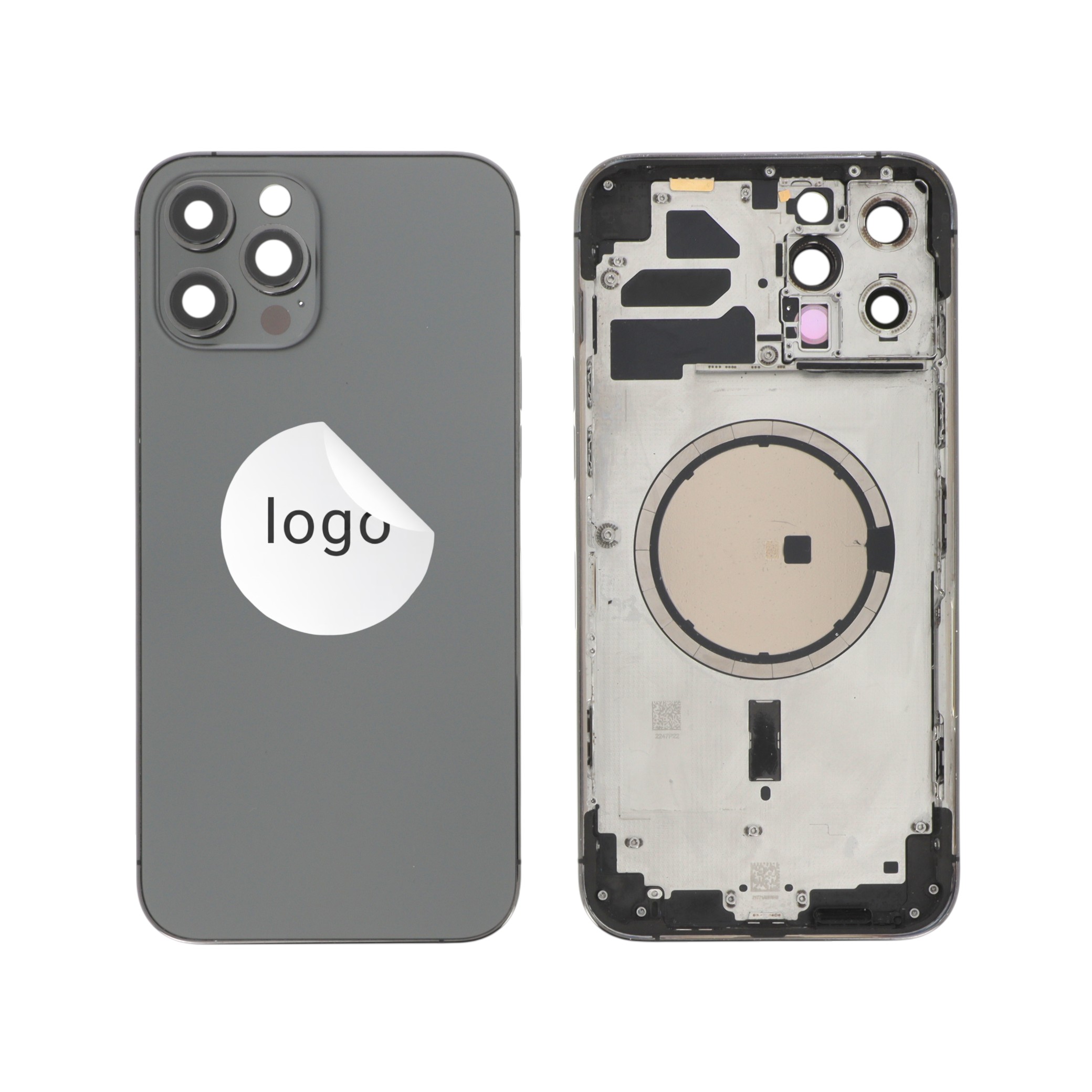 3667075254737-0000 Tampa traseira (Frame Completa) para iPhone 12 Pro Max — Grafite — Retirado - Image 1