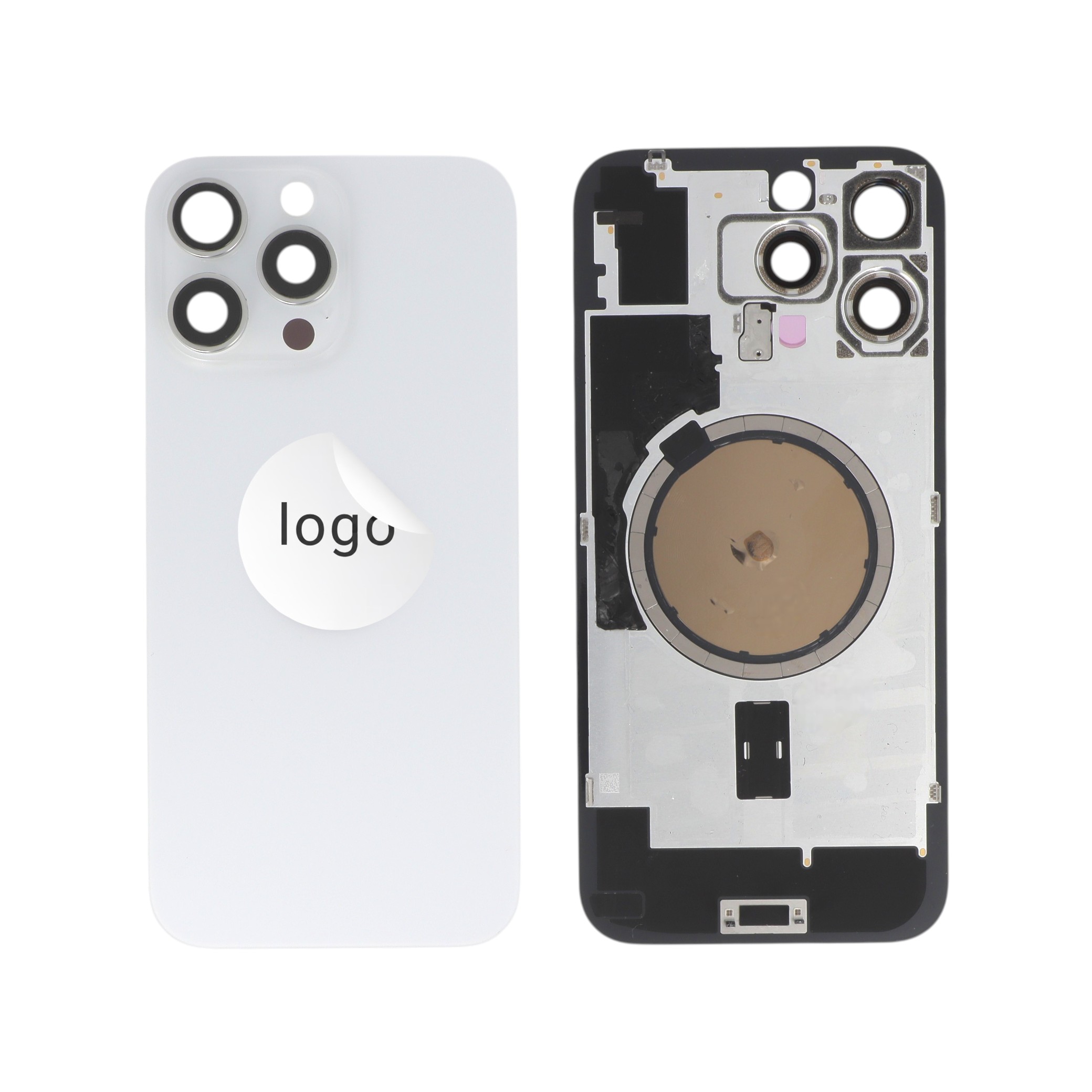 3667075257844-0000 Tampa Traseira Branca Titânio para iPhone 16 Pro Max - Retirado - Image 1
