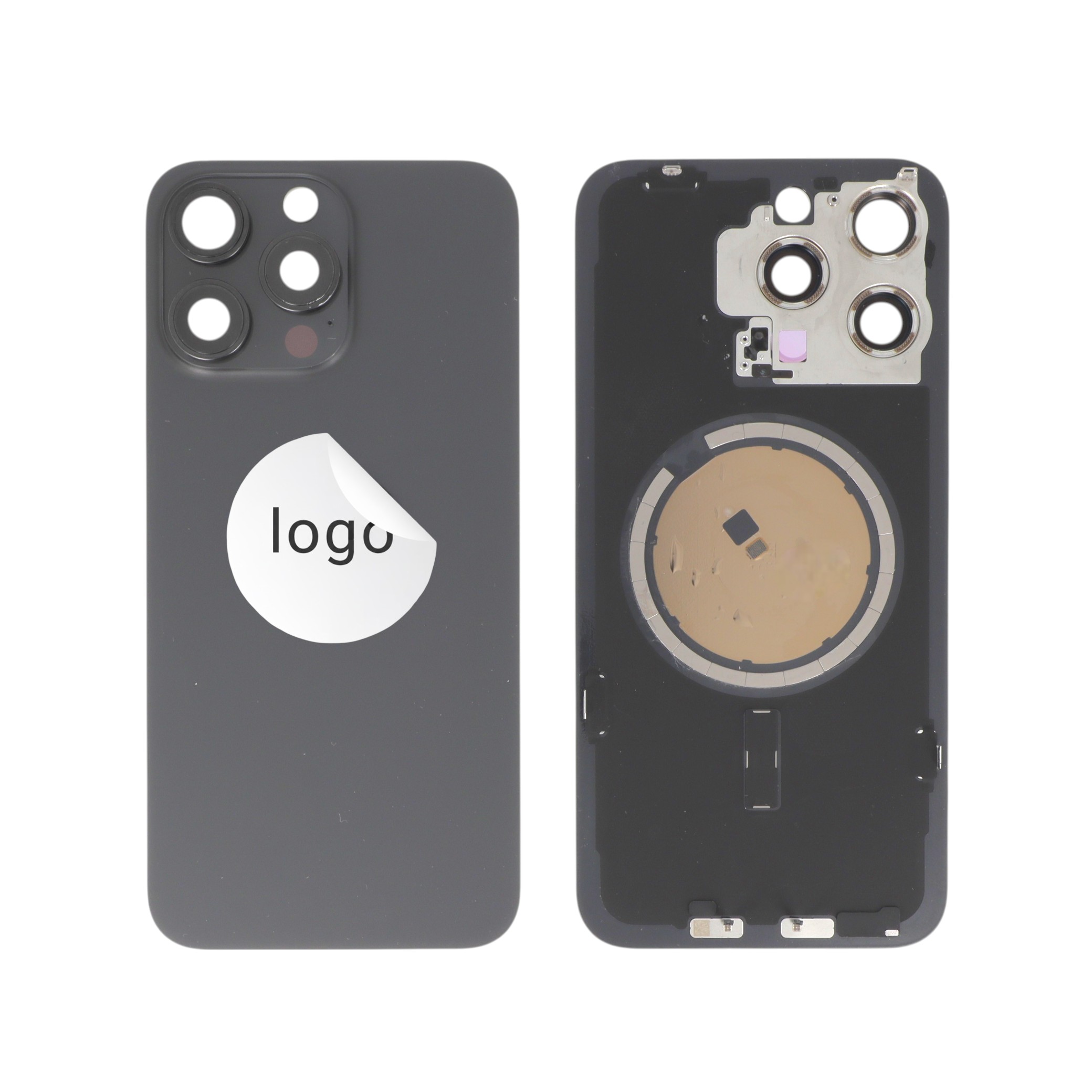 3667075258216-0000 Tampa Traseira para iPhone 15 Pro Max Preta Titânio - Retirado - Image 1