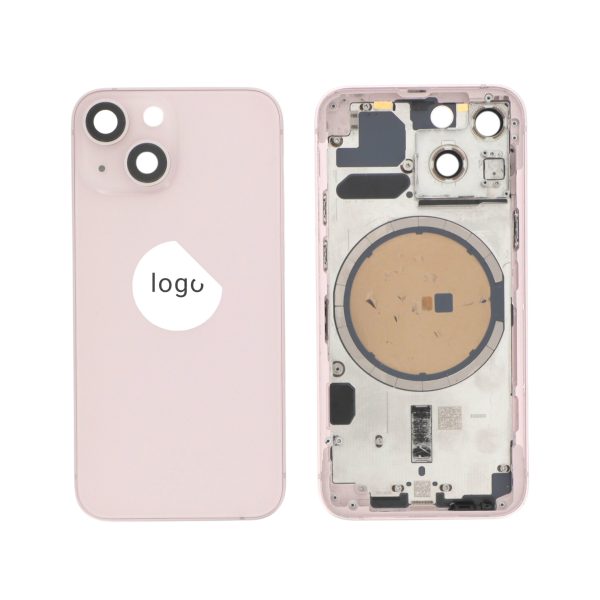 Tampa Traseira Frame Completa para iPhone 13 mini Rosa - Retirado