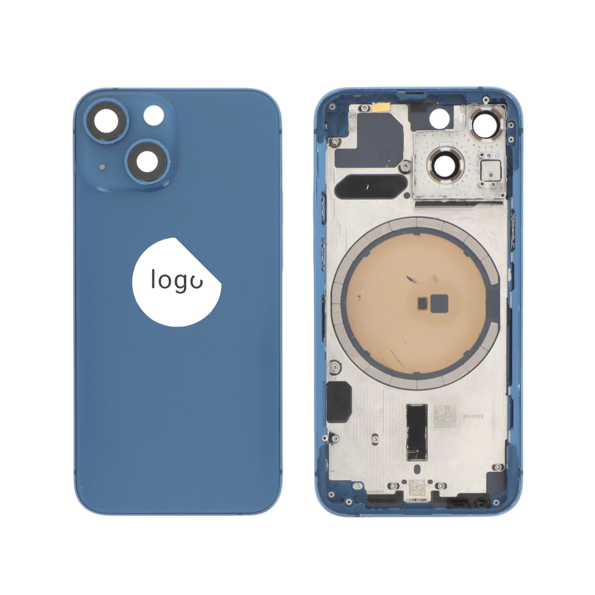 3667075262183-0001 Tampa traseira Frame Completa para iPhone 13 mini Azul - Retirado - Image 1