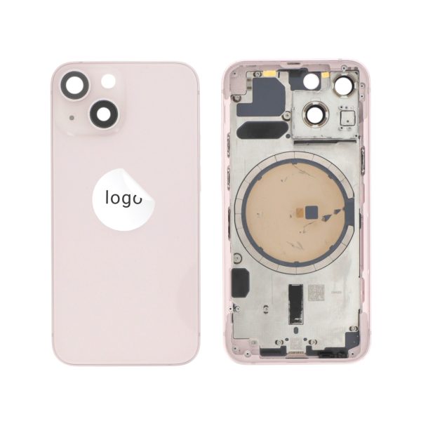 Tampa traseira Frame Completa para iPhone 13 mini Rosa - Retirado