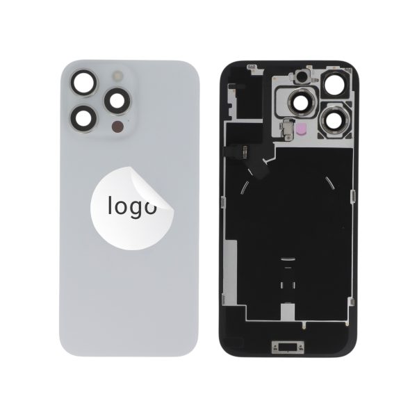 Tampa Traseira Completa para iPhone 16 Pro Max - Branca Titânio - Retirado