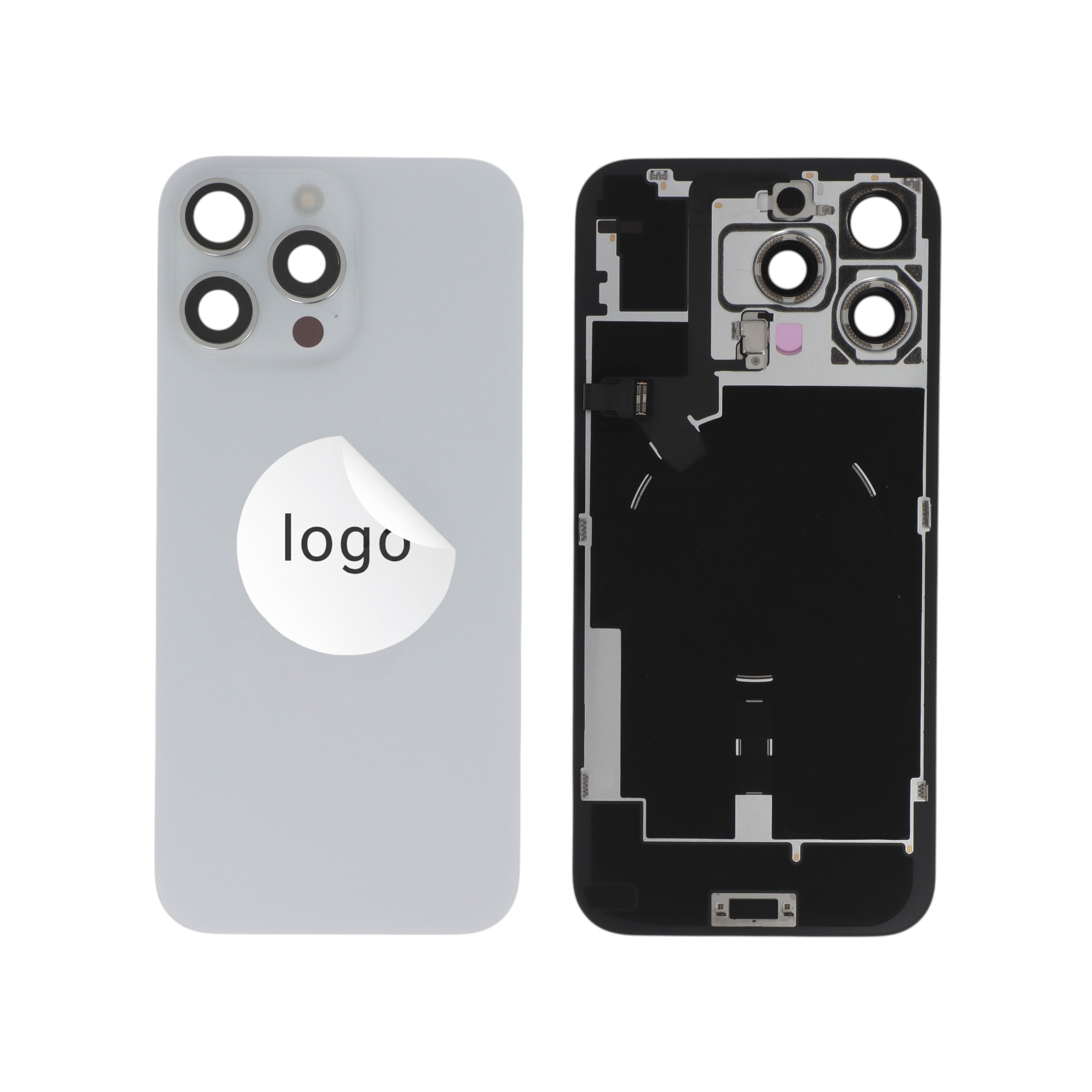 3667075270591-0000 Tampa Traseira Completa para iPhone 16 Pro Max - Branca Titânio - Retirado - Image 1