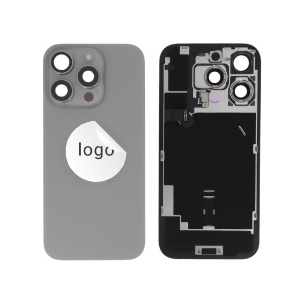 Tampa Traseira Completa Natural Titânio para iPhone 16 Pro - Retirado
