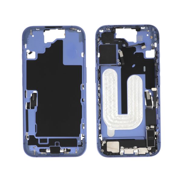 Frame Central Azul Ultramarino para iPhone 16 (com componentes) Retirado (Grade A)