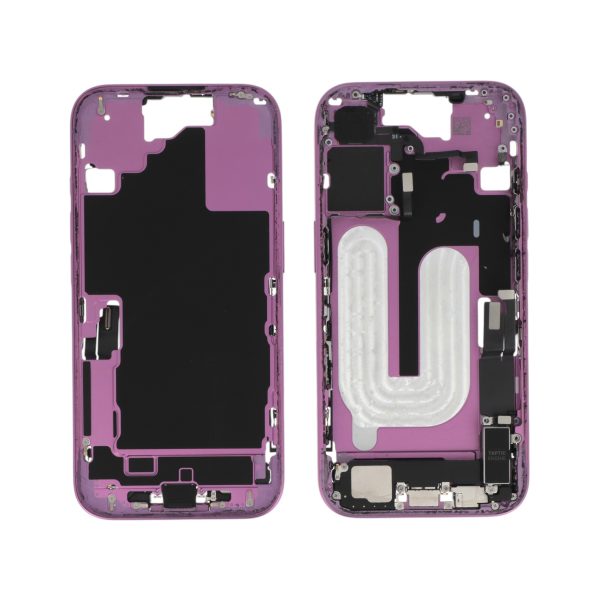 Frame Central Rosa para iPhone 16 (com Componentes) Retirado (Grade A)