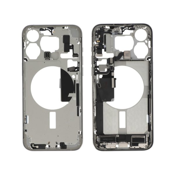 Frame Central Titânio Branco para iPhone 15 Pro Max Retirado (Grade A)