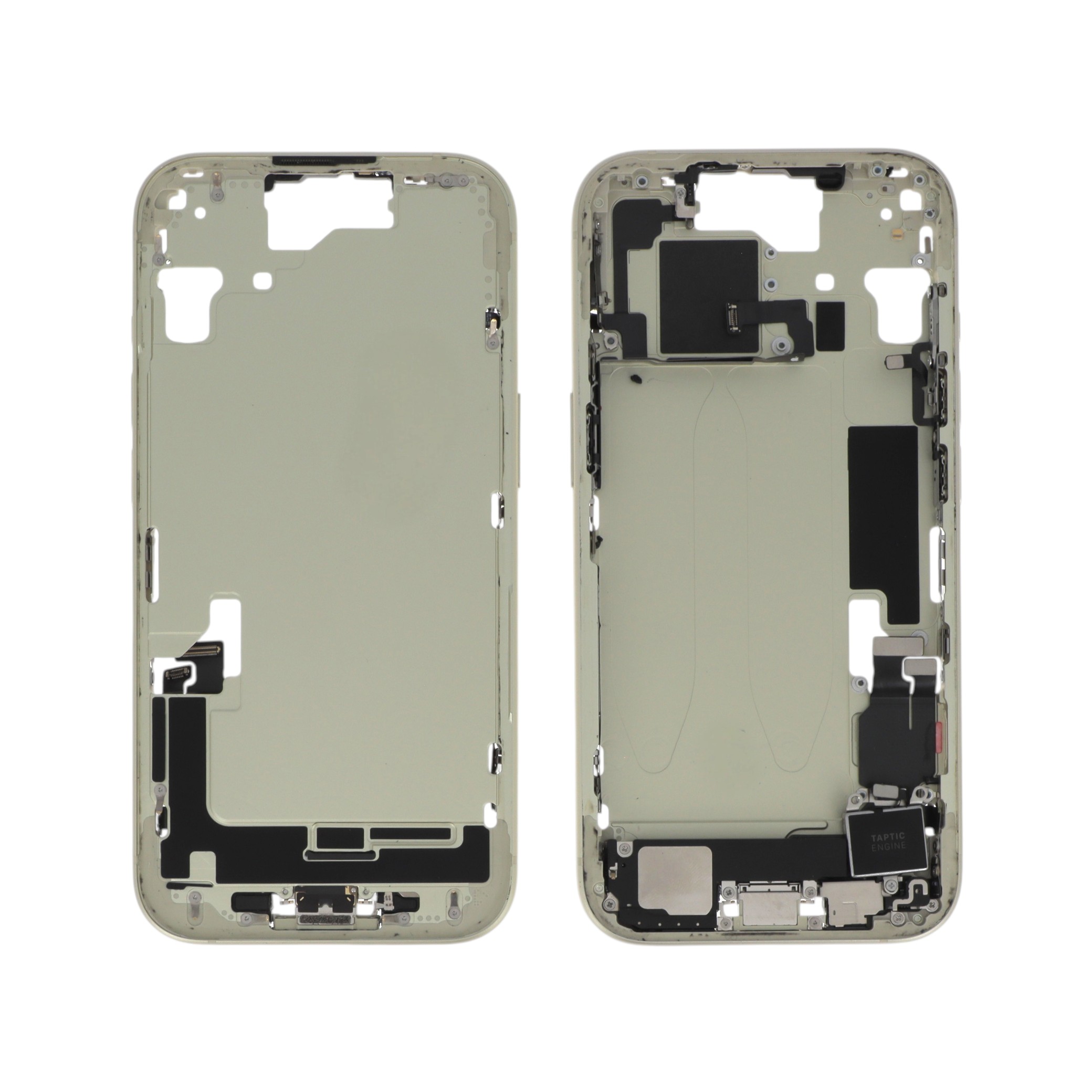 3667075271529-0000 Frame Central Amarelo para iPhone 15 (com Components) Retirado (Grade A) - Image 1