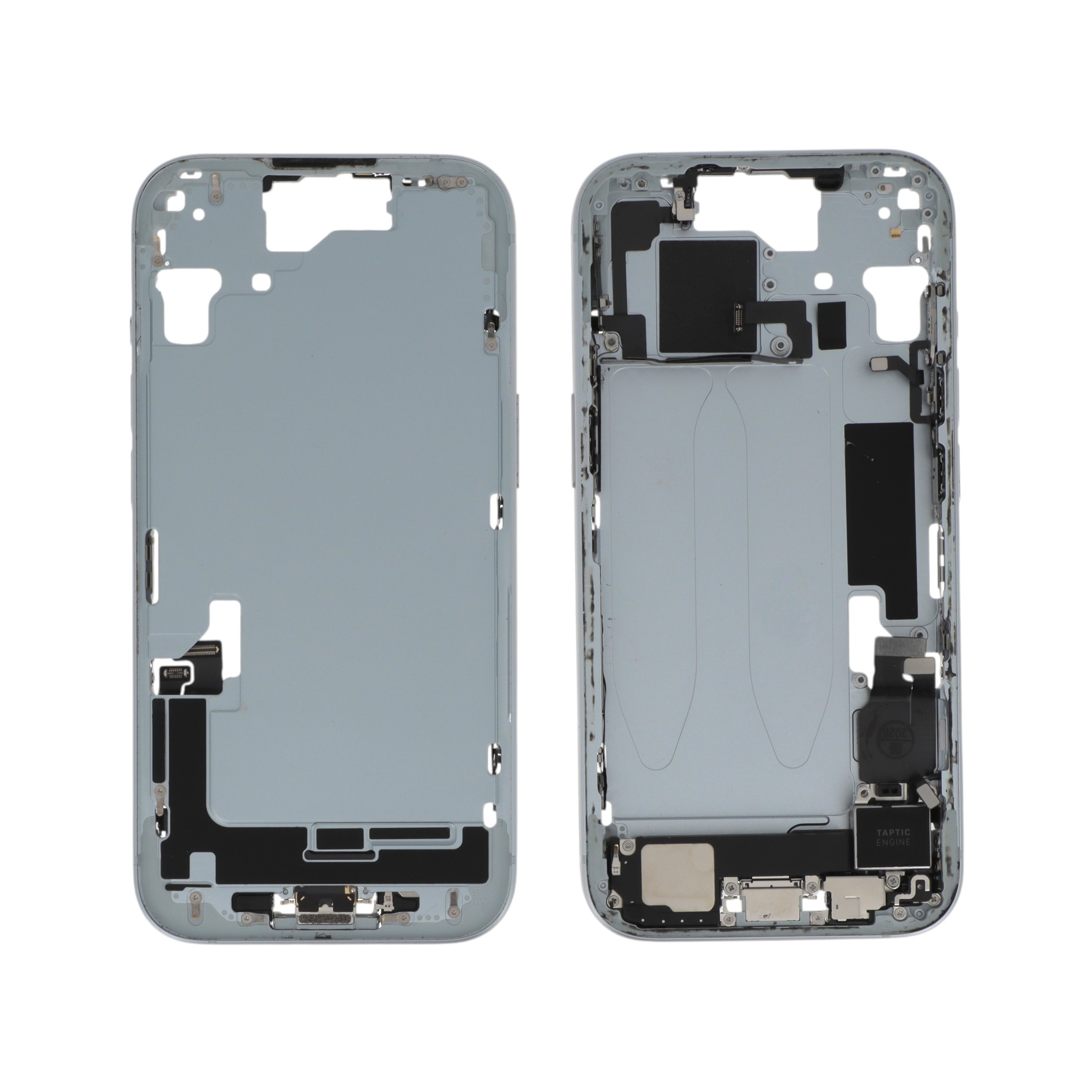 3667075271543-0000 Frame Central Azul para iPhone 15 (com componentes) Retirado (Grade A) - Image 1