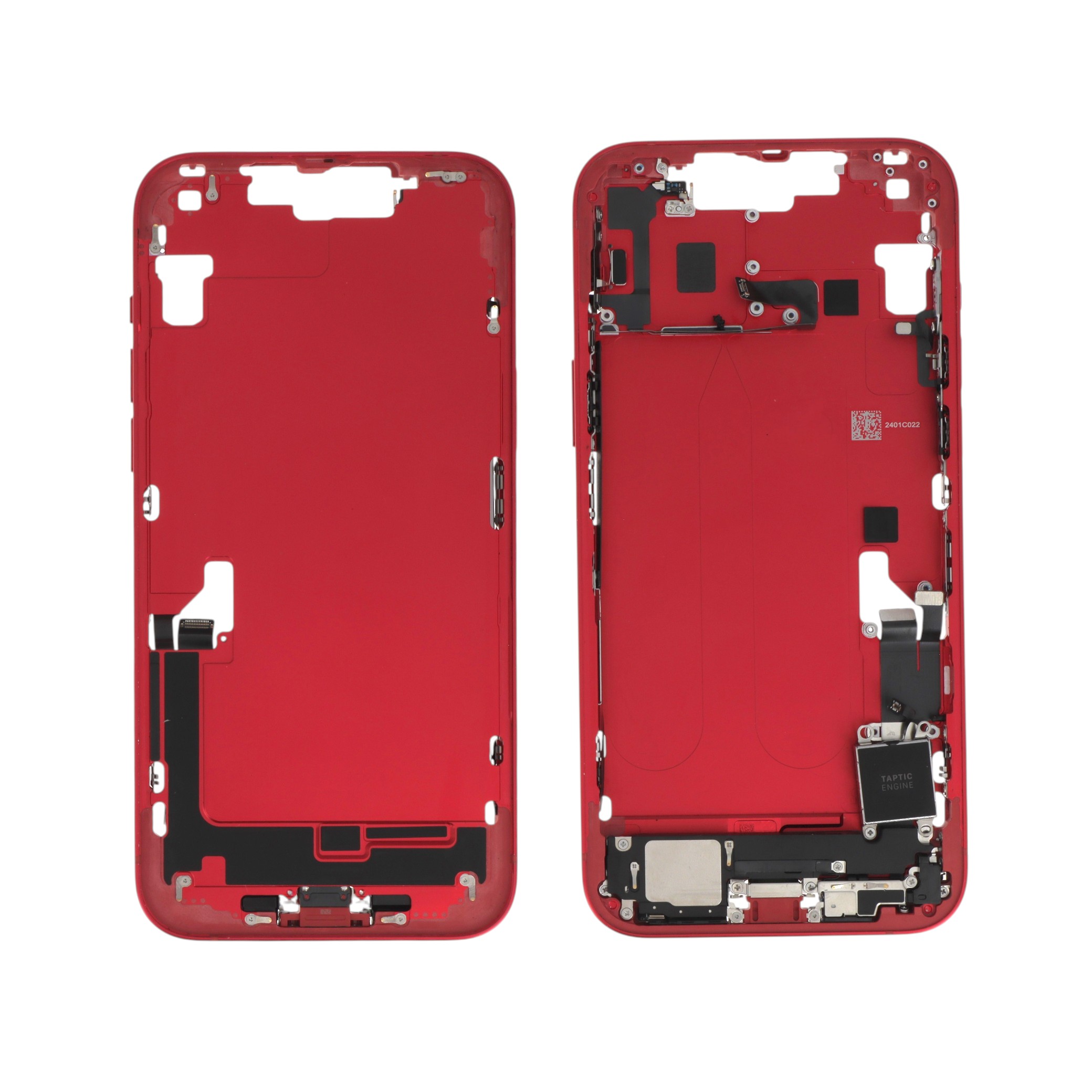 3667075271574-0000 Frame Central Vermelho para iPhone 14 Plus (com Components) Retirado (Grade A) - Image 1