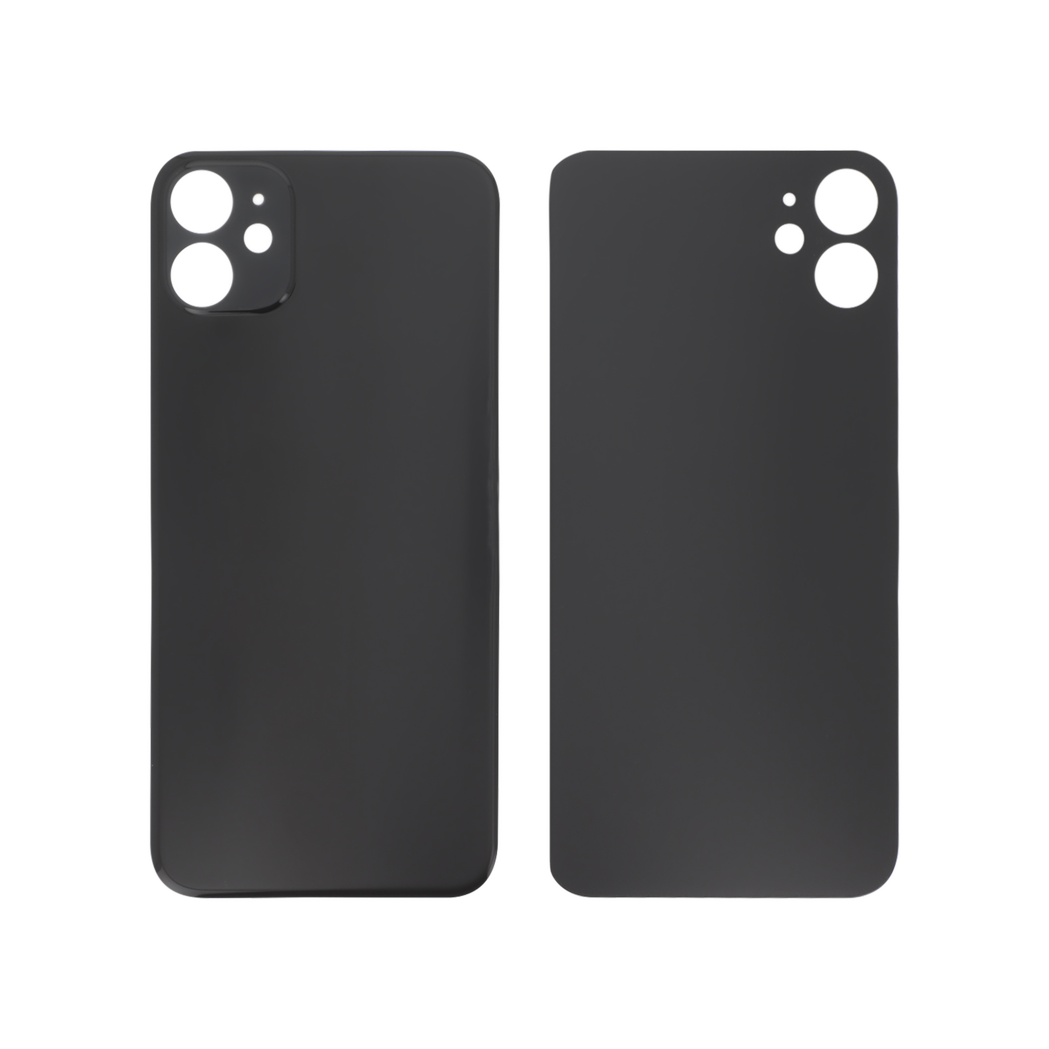 3701344059125-0000 Tampa Traseira Preta para iPhone 11 (Orifício Grande) (Sem Logótipo) - Image 1