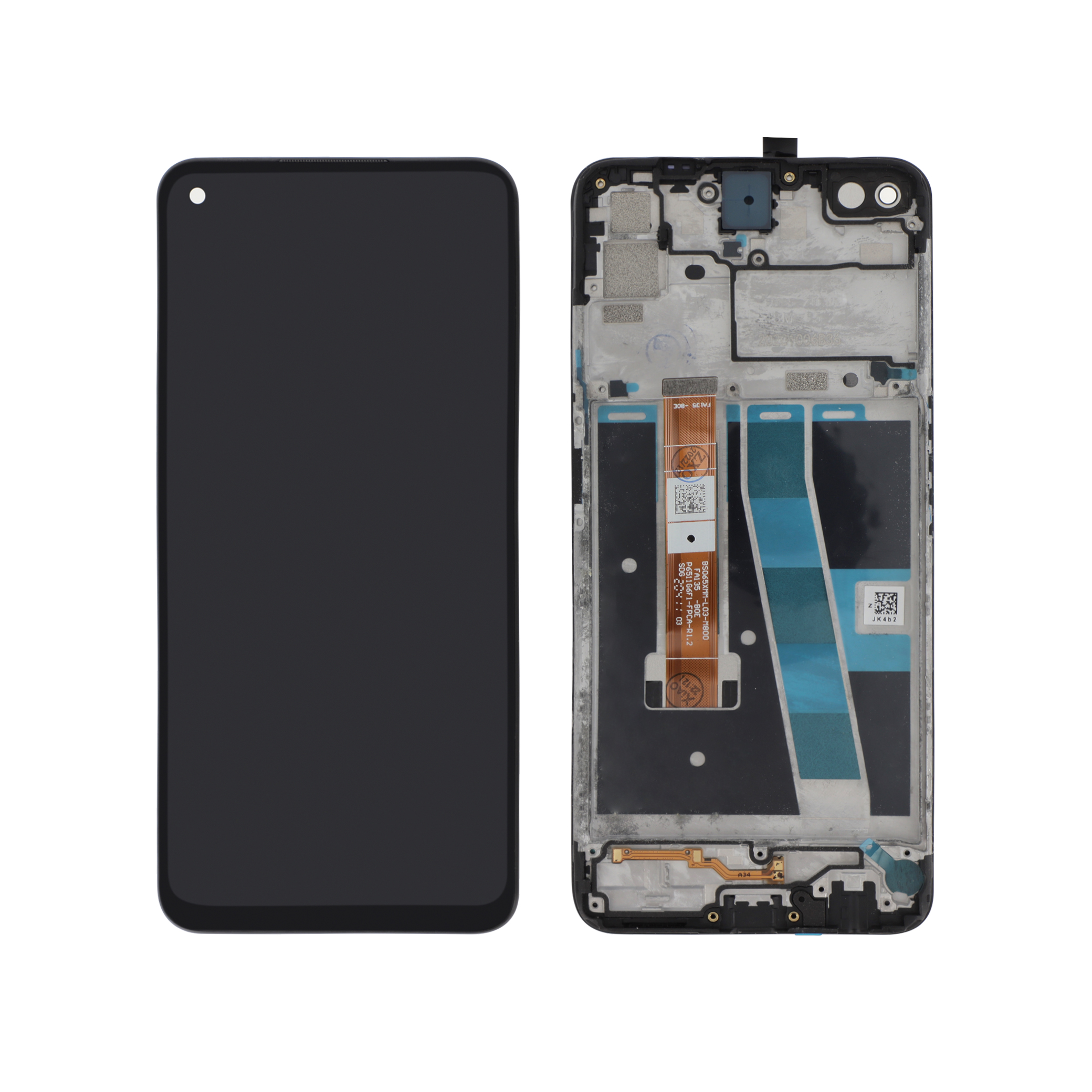 3701344060367-0000 Ecrã Display Preto para Oppo A72 (Com Frame) - Image 1