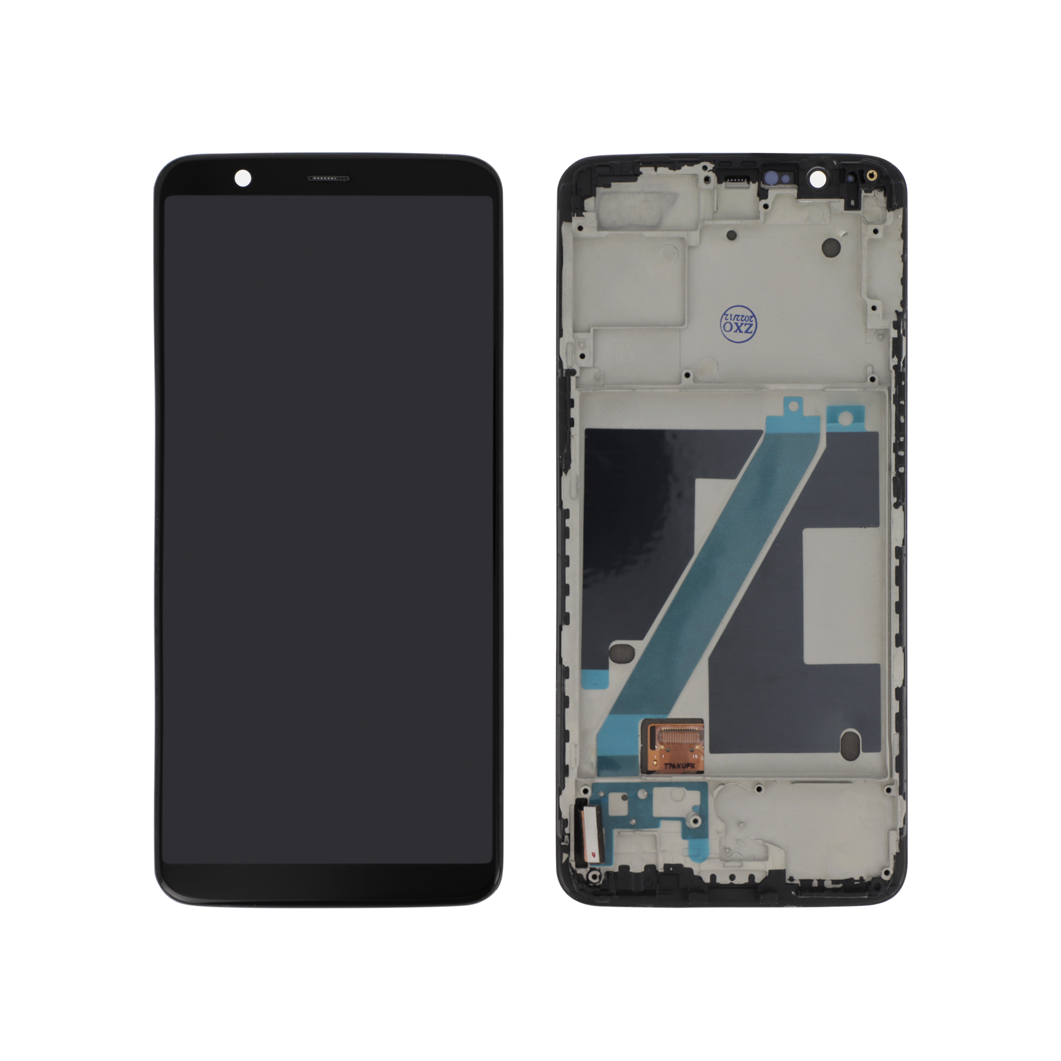3701344061142-0000 Ecrã Display Preto para OnePlus 5T (Com Frame) - OEM ReLife - Image 1