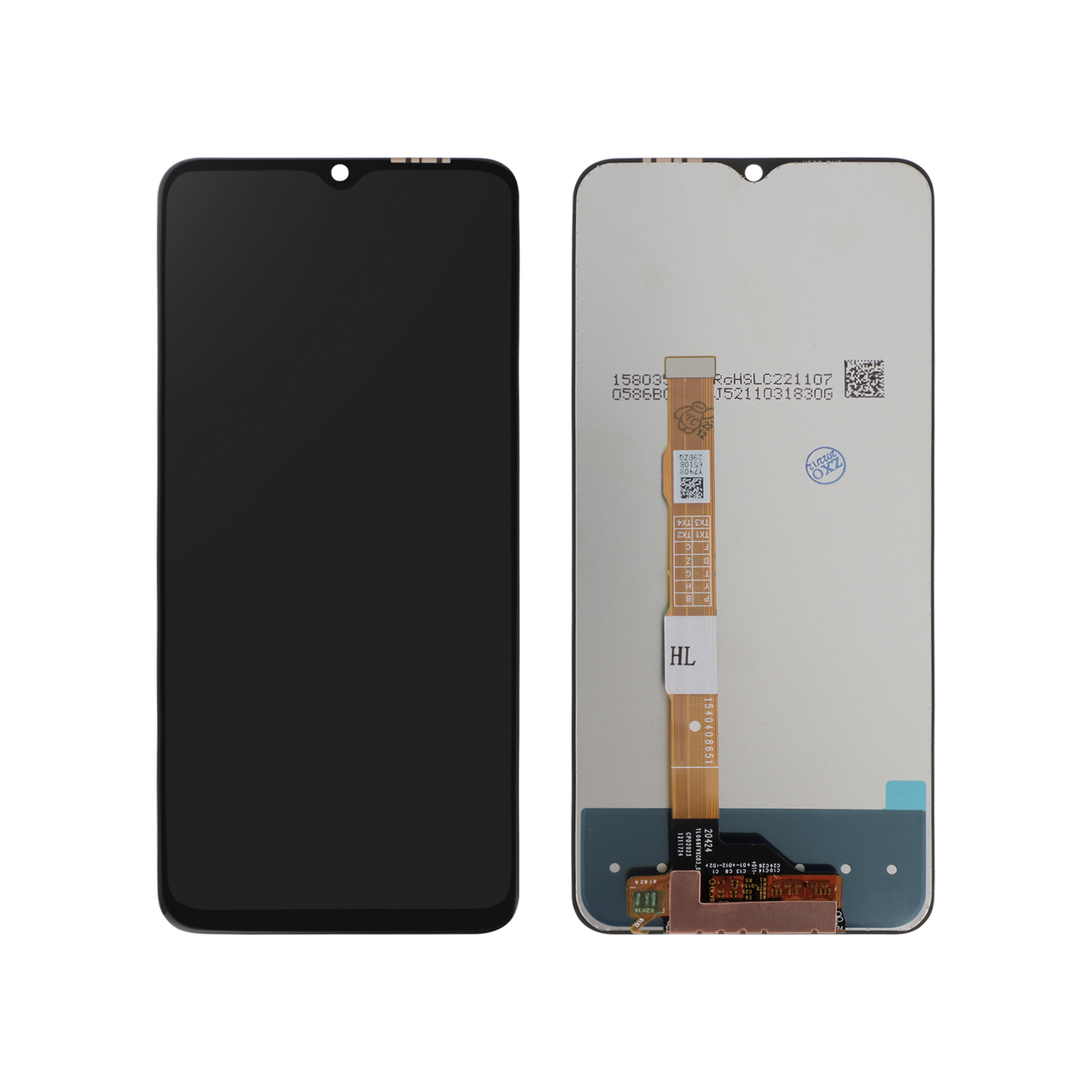 3701344098421-0000 Ecrã Display Preto para Vivo Y72 5G - OEM ReLife - Image 1