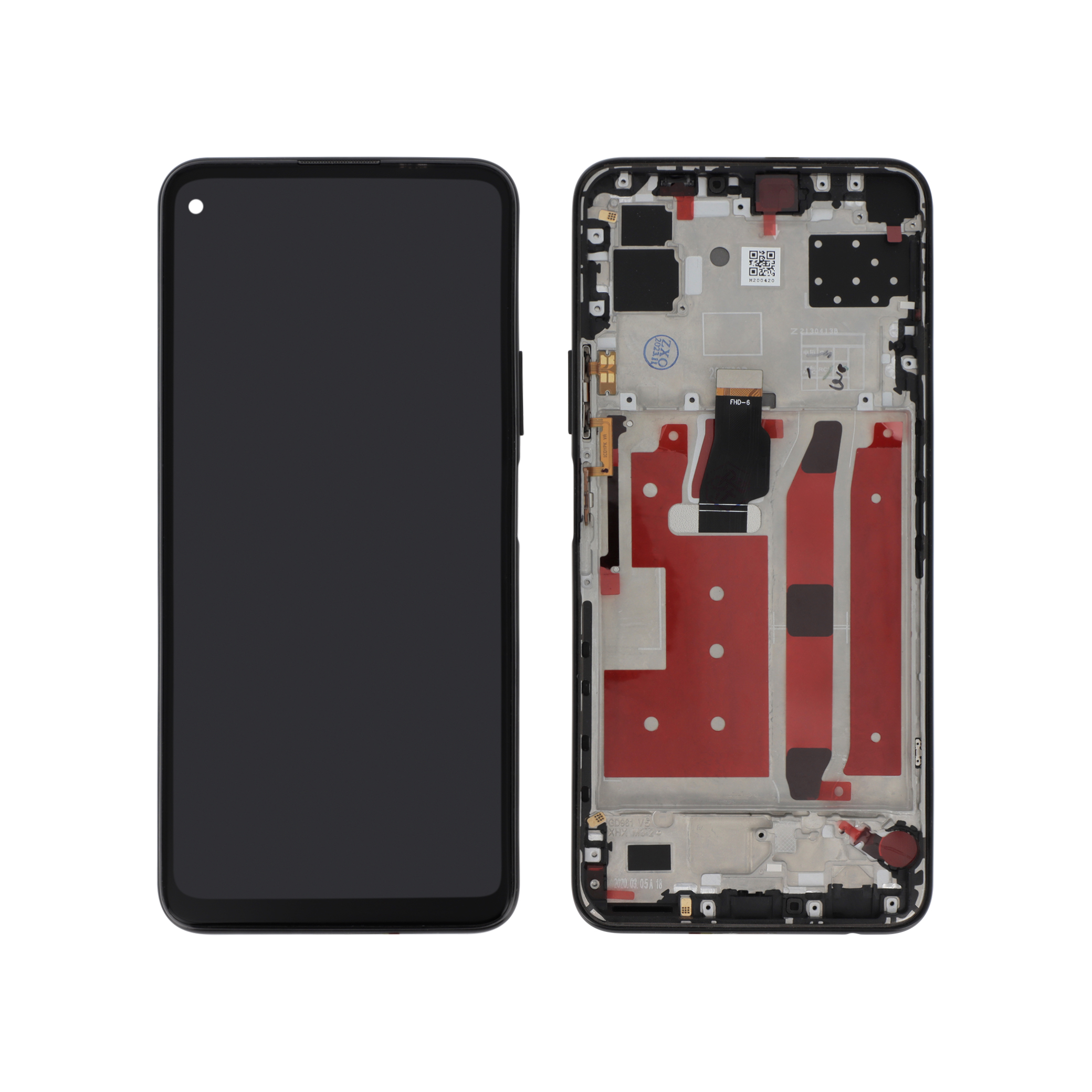 3701569302341-0000 Ecrã Display Preto para Huawei P40 Lite 5G (Com Frame) - Image 1
