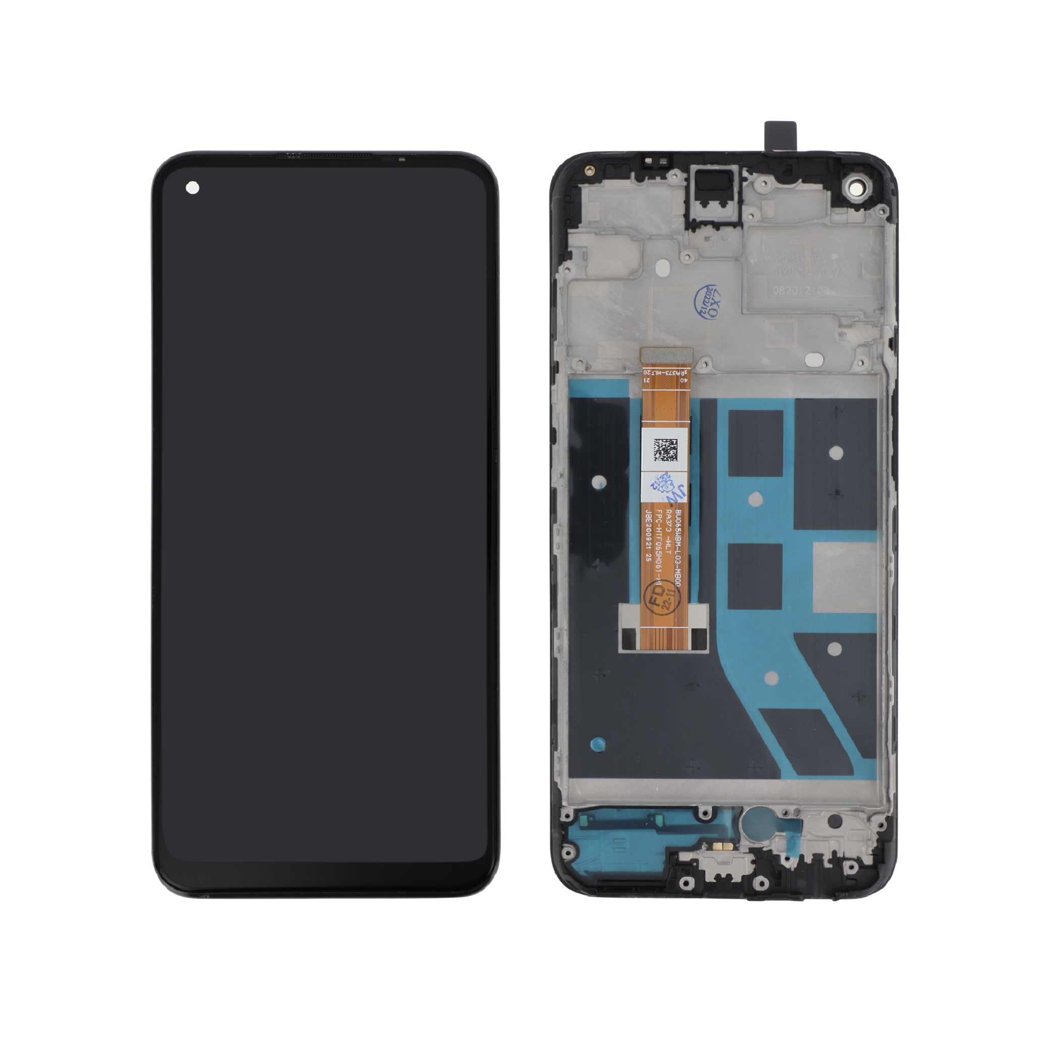 3701569316607-0000 Ecrã Display para OnePlus Nord N100 Preto (Com Frame) - OEM ReLife - Image 1