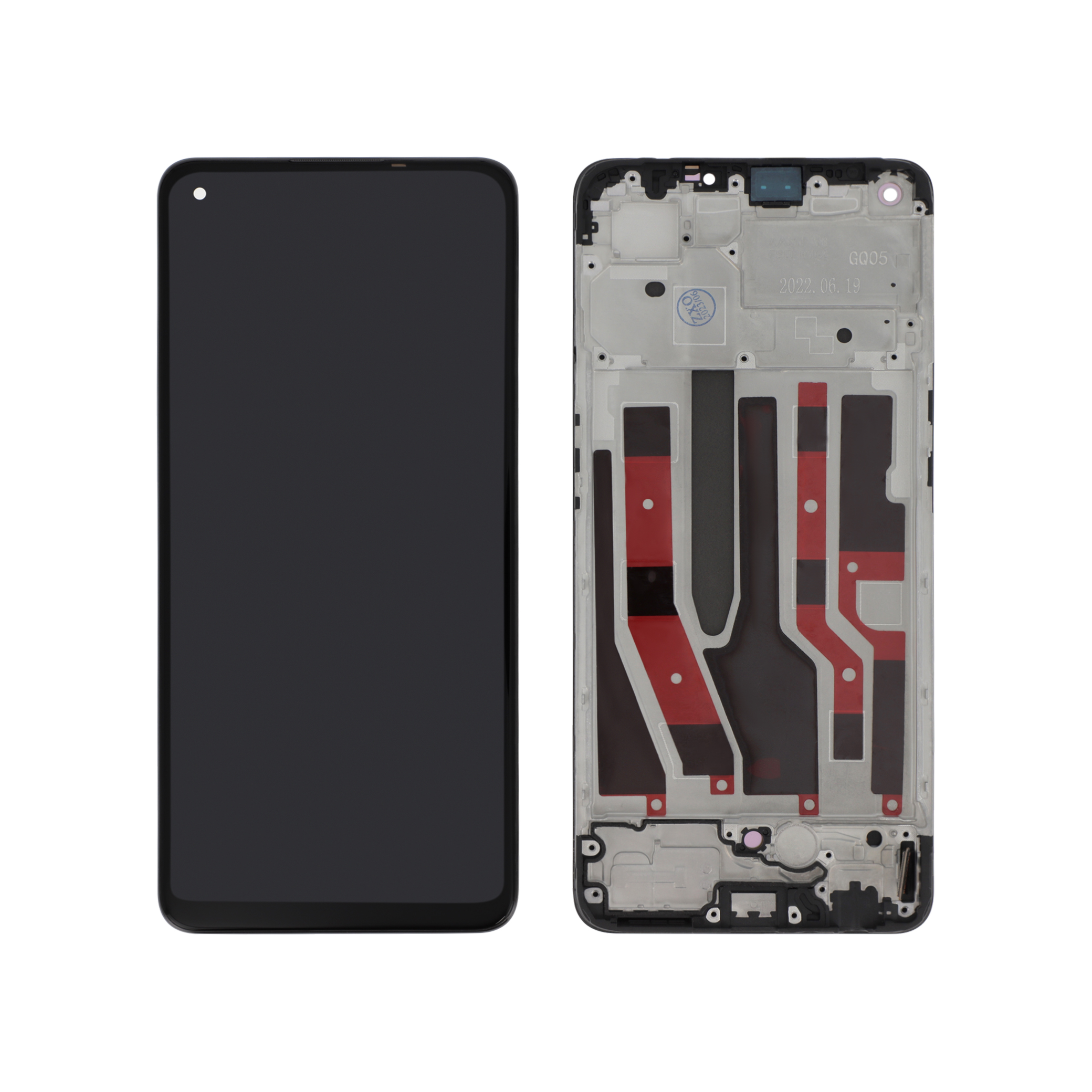 3701569345430-0000 Ecrã Display Completo Preto OLED para Oppo Reno7 4G (Com Frame) - Image 1